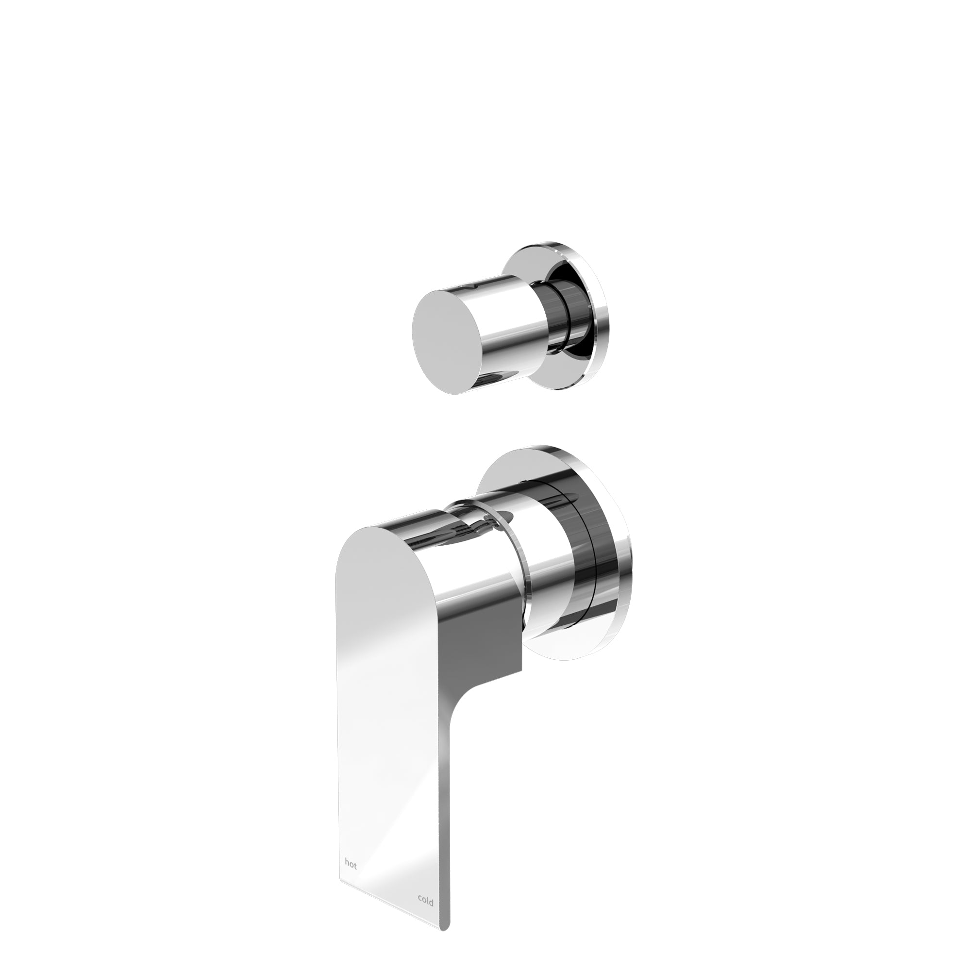 Nero Bianca Shower Mixer With Diverter Separate Plate - Chrome