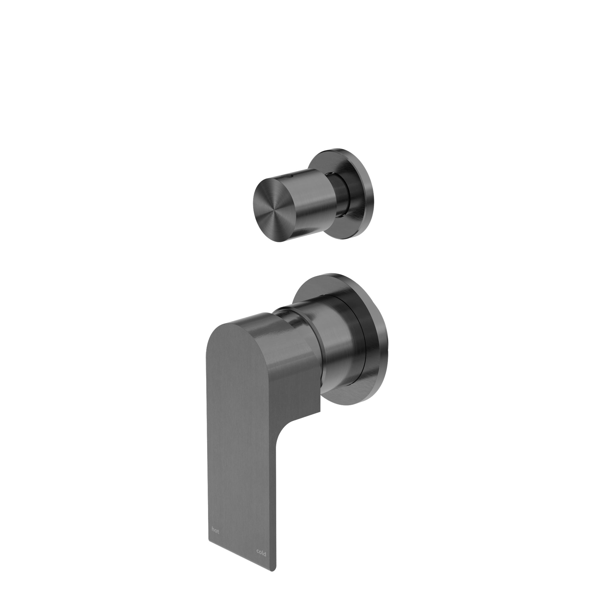 Nero Bianca Shower Mixer With Diverter Separate Plate - Gun Metal Grey