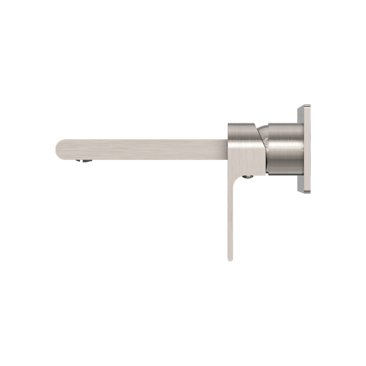 Nero Bianca Wall Basin Mixer - Brushed Nickel