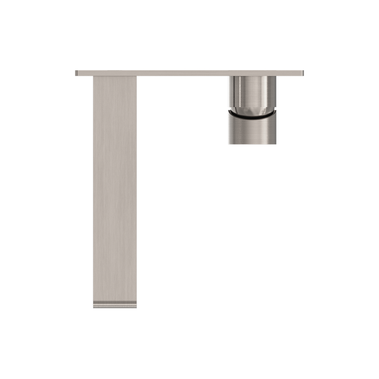 Nero Bianca Wall Basin Mixer - Brushed Nickel