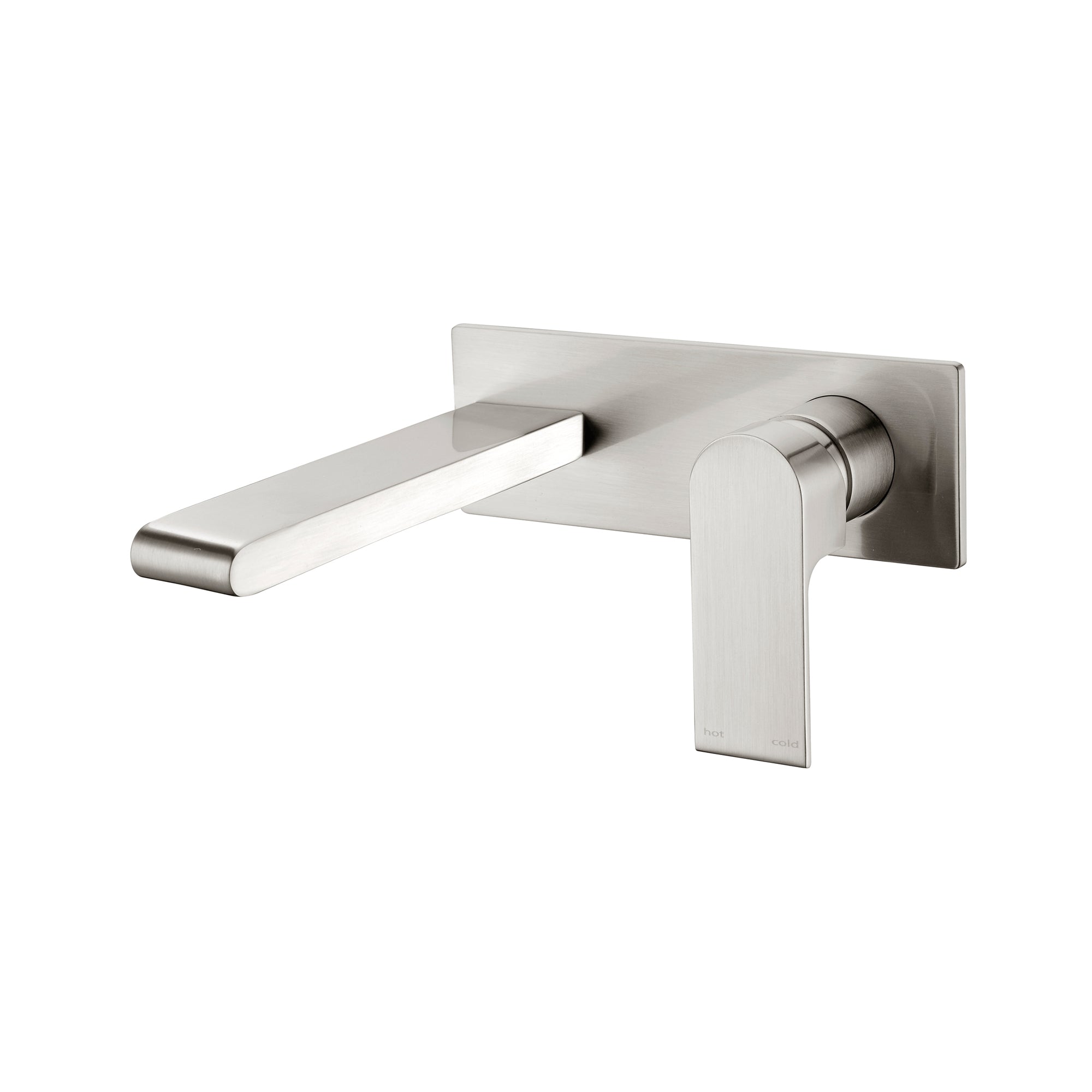 Nero Bianca Wall Basin Mixer - Brushed Nickel