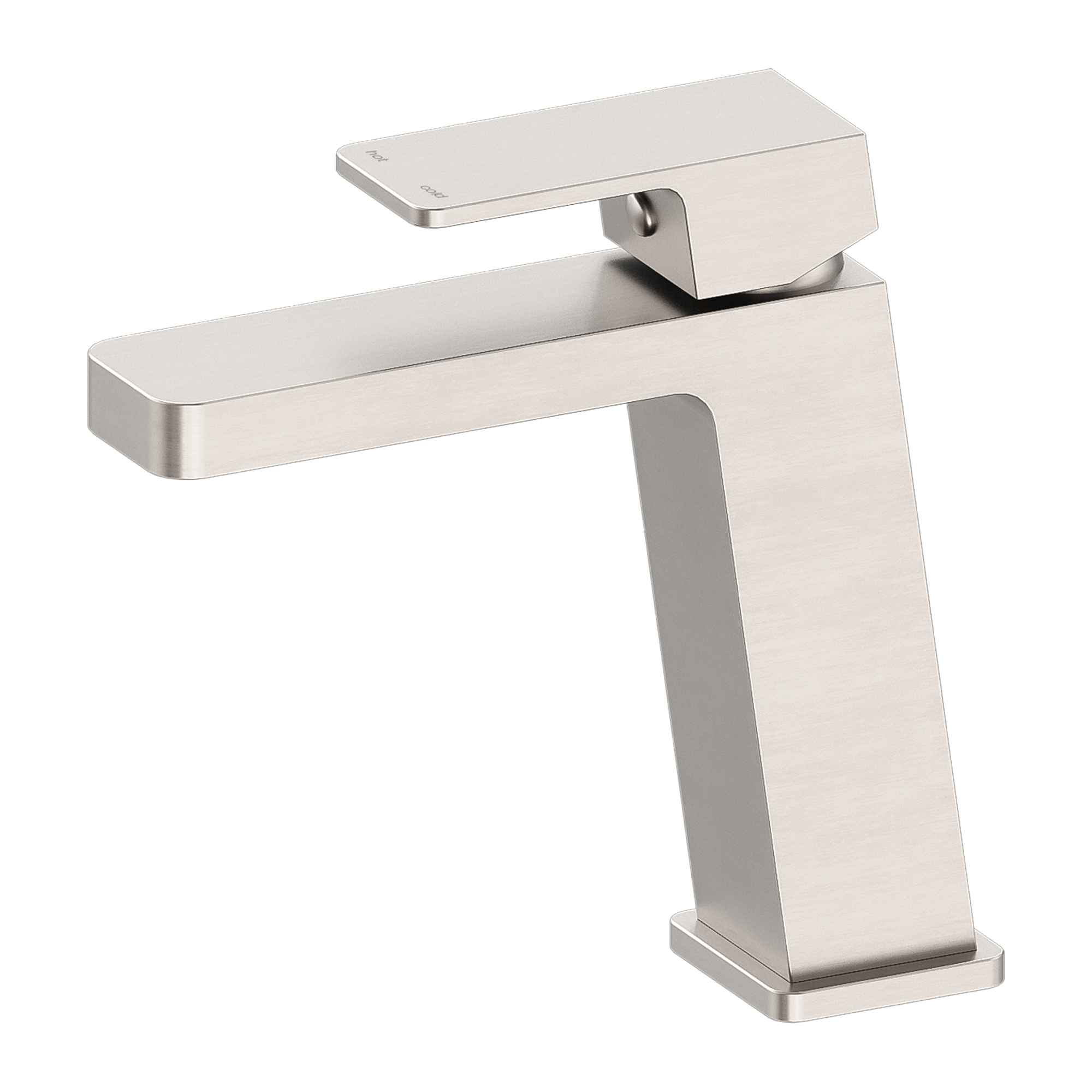 Nero Celia Angle Basin Mixer - Brushed Nickel