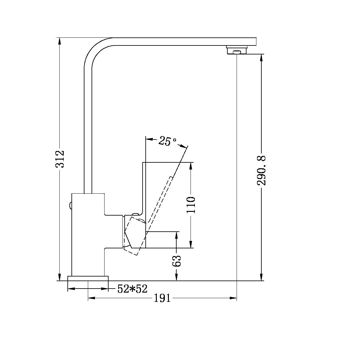 Nero Celia Kitchen Mixer - Brushed Nickel