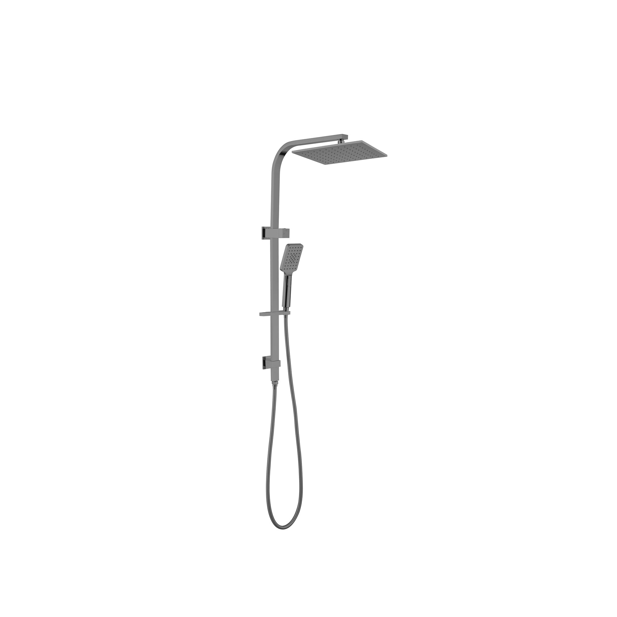 Nero Celia/Bianca Shower Set Square Head - Gun Metal Grey