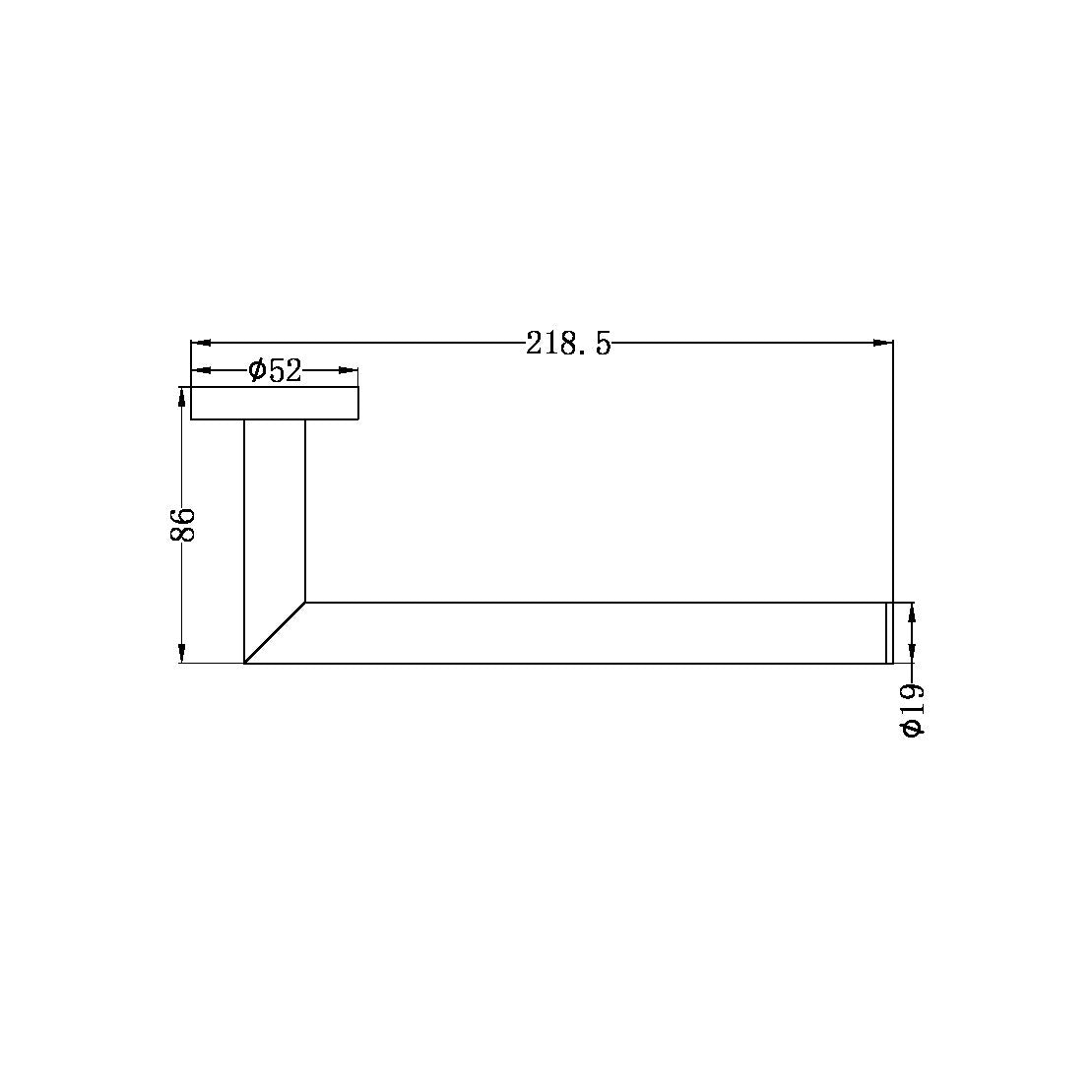 Nero Dolce Hand Towel Rail - Brushed Nickel