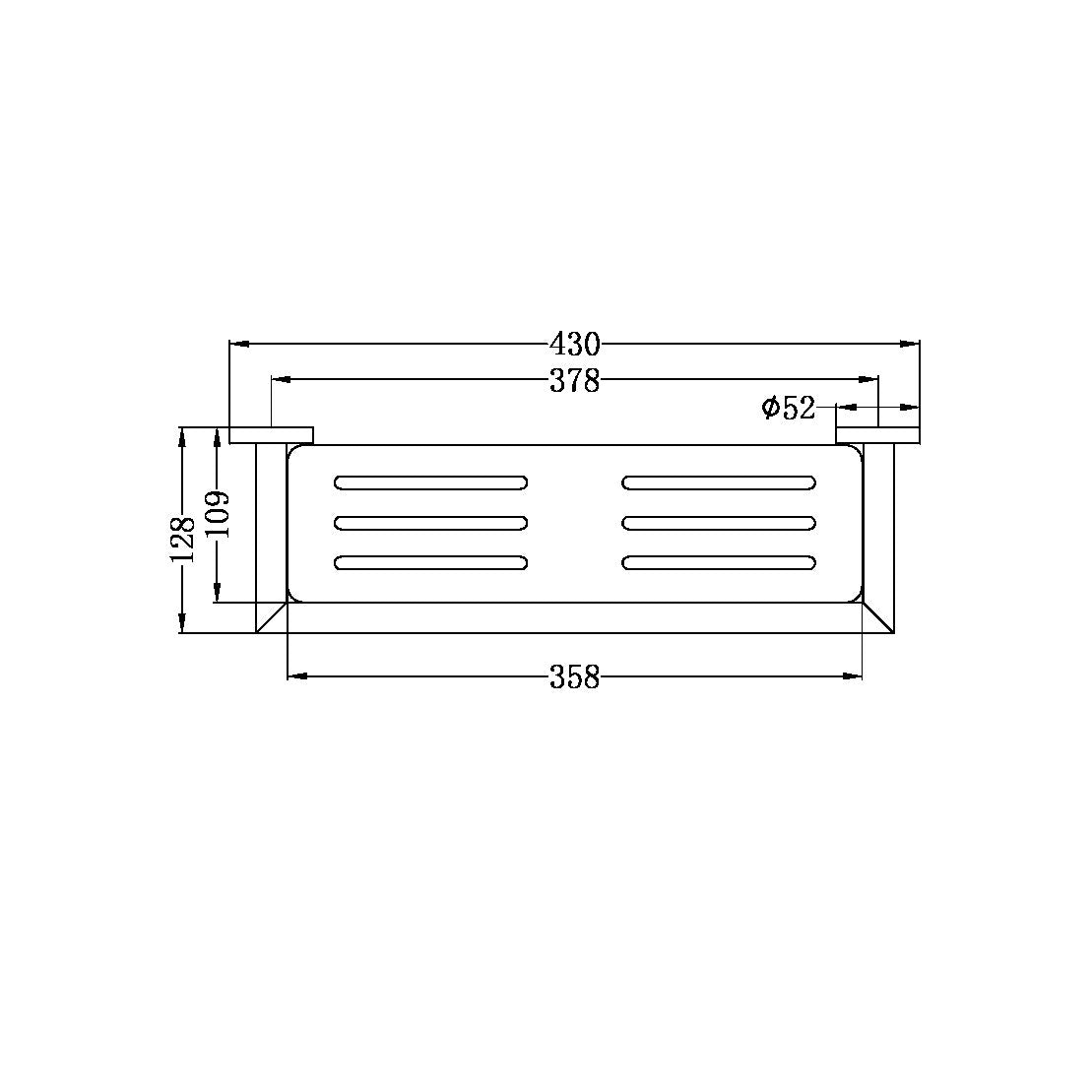 Nero Dolce Metal Shelf - Brushed Nickel