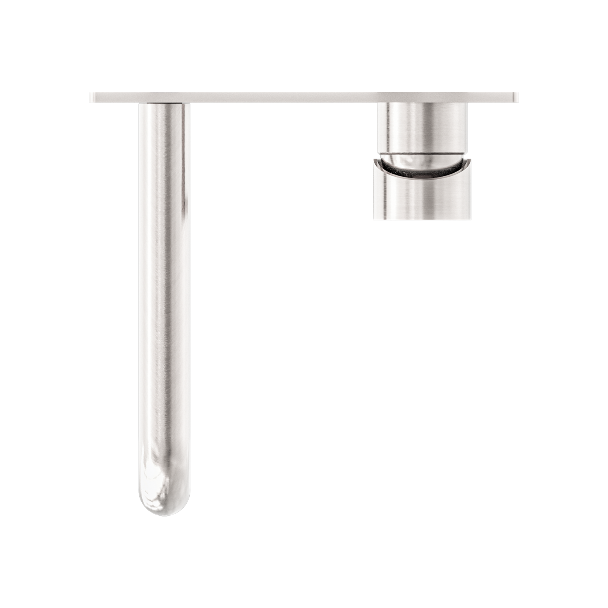 Nero Dolce Wall Basin Mixer - Brushed Nickel