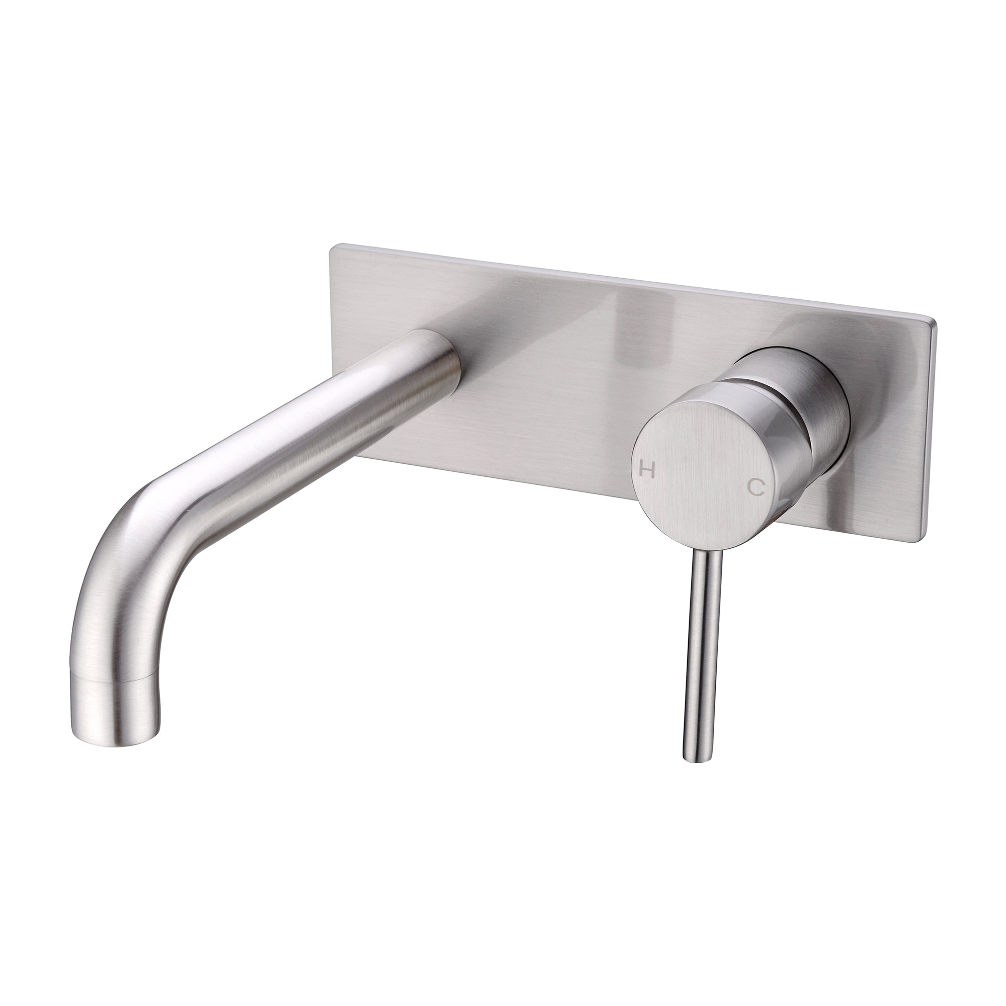 Nero Dolce Wall Basin Mixer - Brushed Nickel