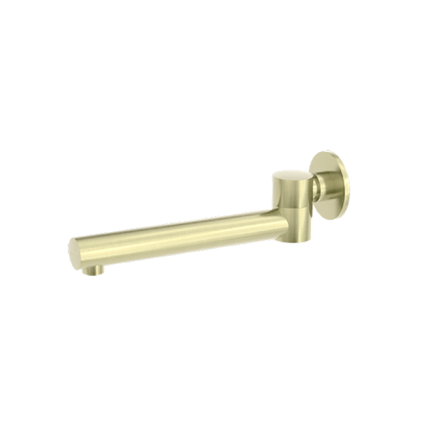 Nero Dolce Wall Mounted Swivel Bath Spout - Brushed Gold