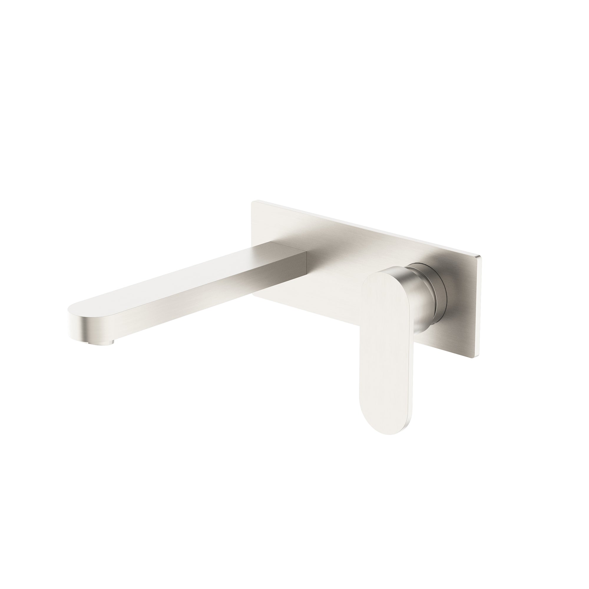 Nero Ecco Wall Basin Mixer - Brushed Nickel