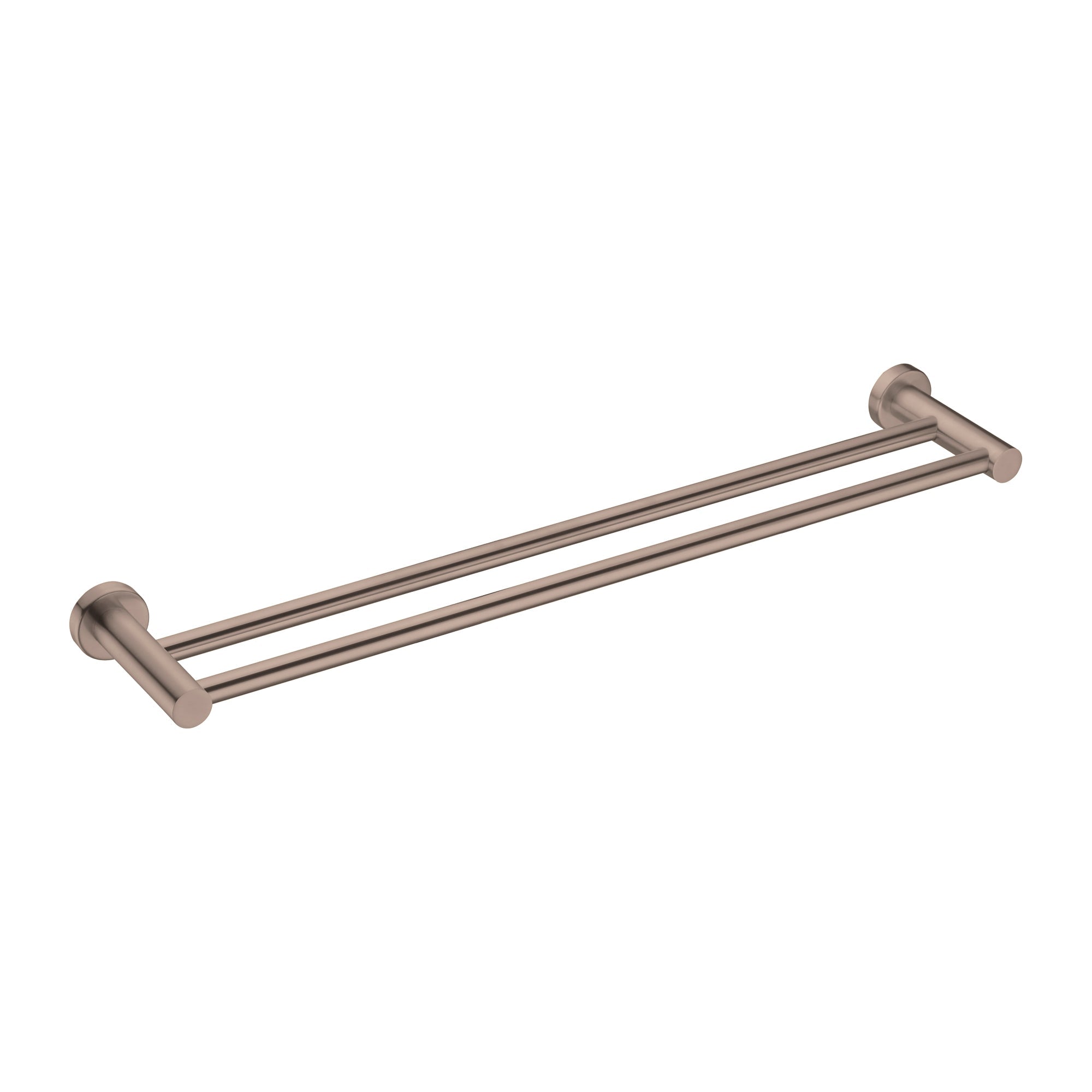 Nero Mecca Double Towel Rail 600mm - Brushed Bronze