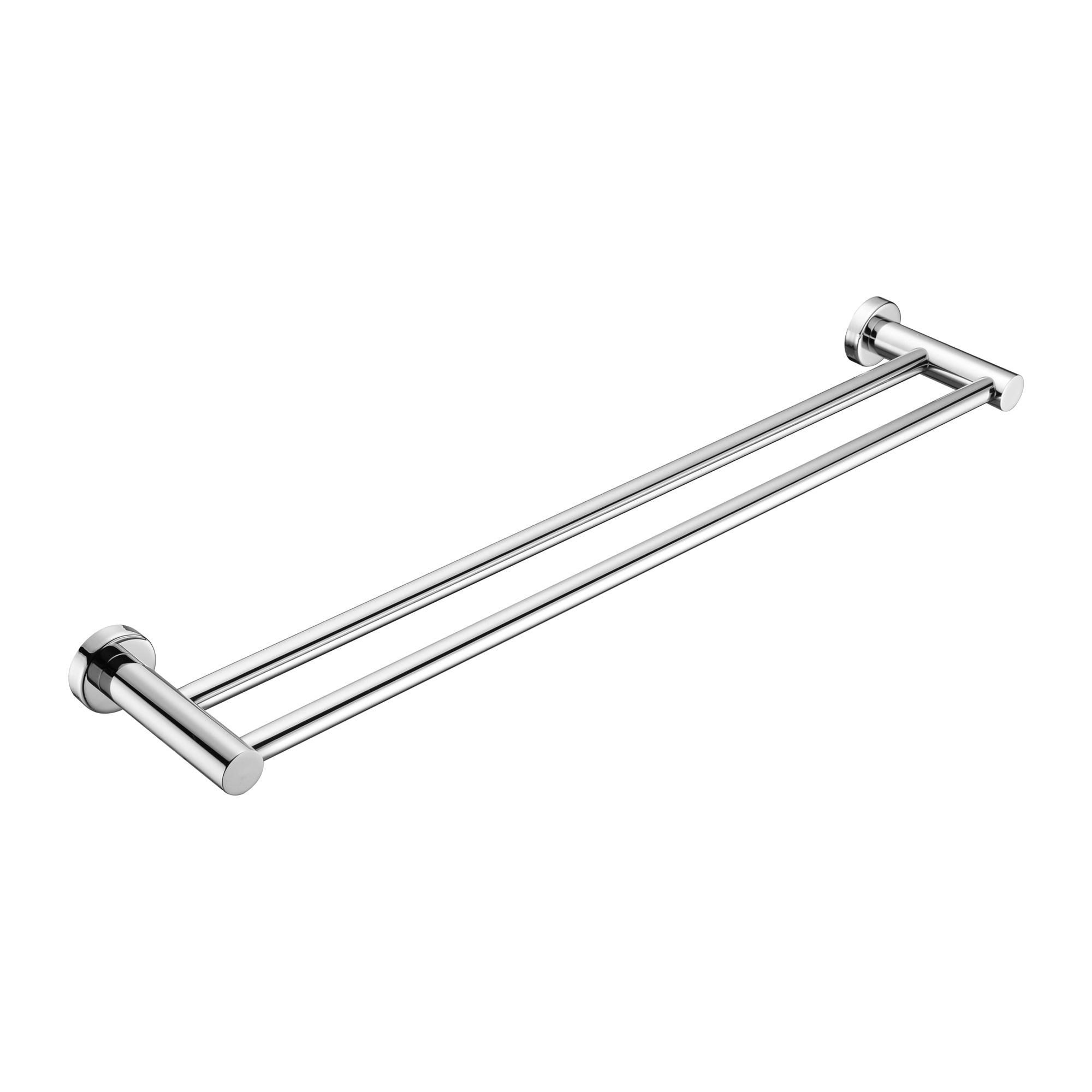 Nero Mecca Double Towel Rail 600mm - Chrome