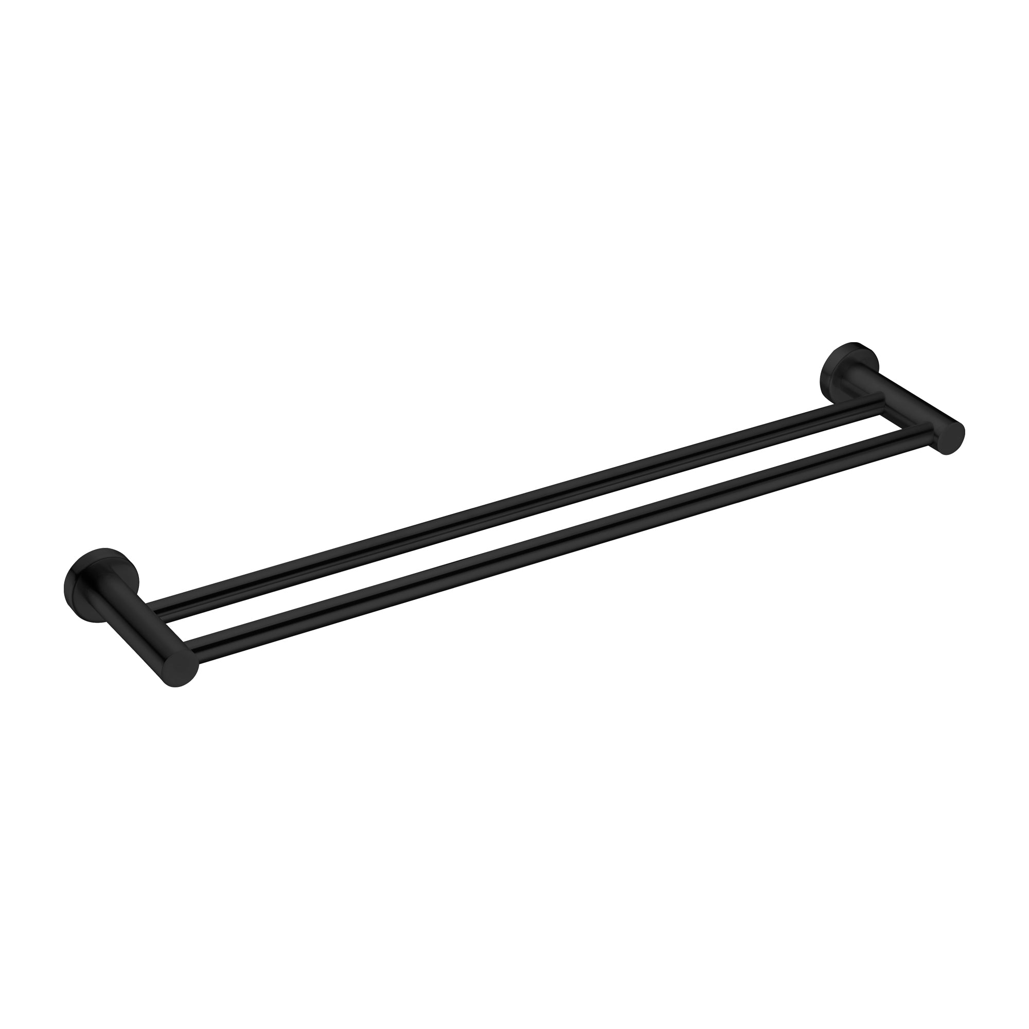 Nero Mecca Double Towel Rail 600mm - Matte Black