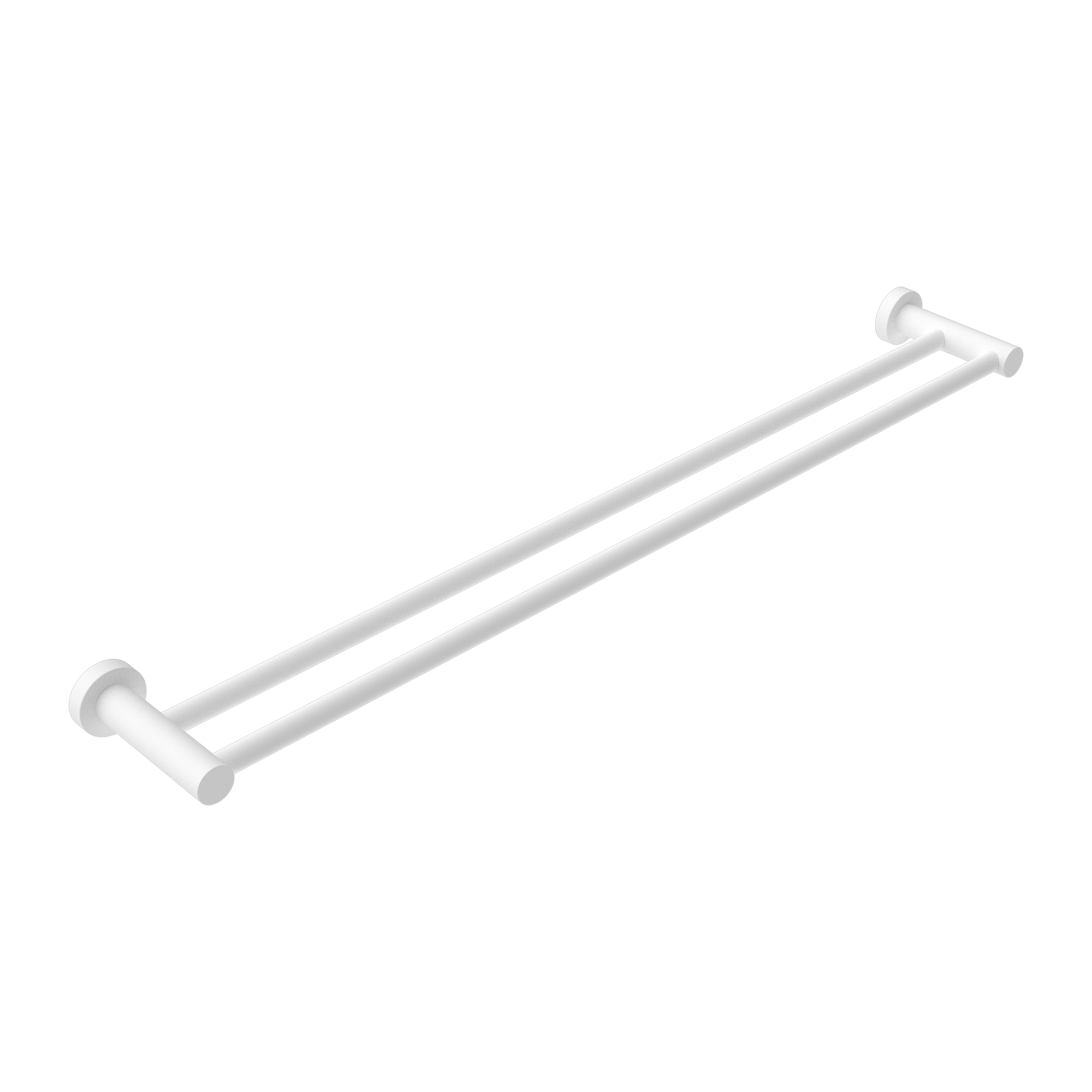 Nero Mecca Double Towel Rail 600mm - Matte White