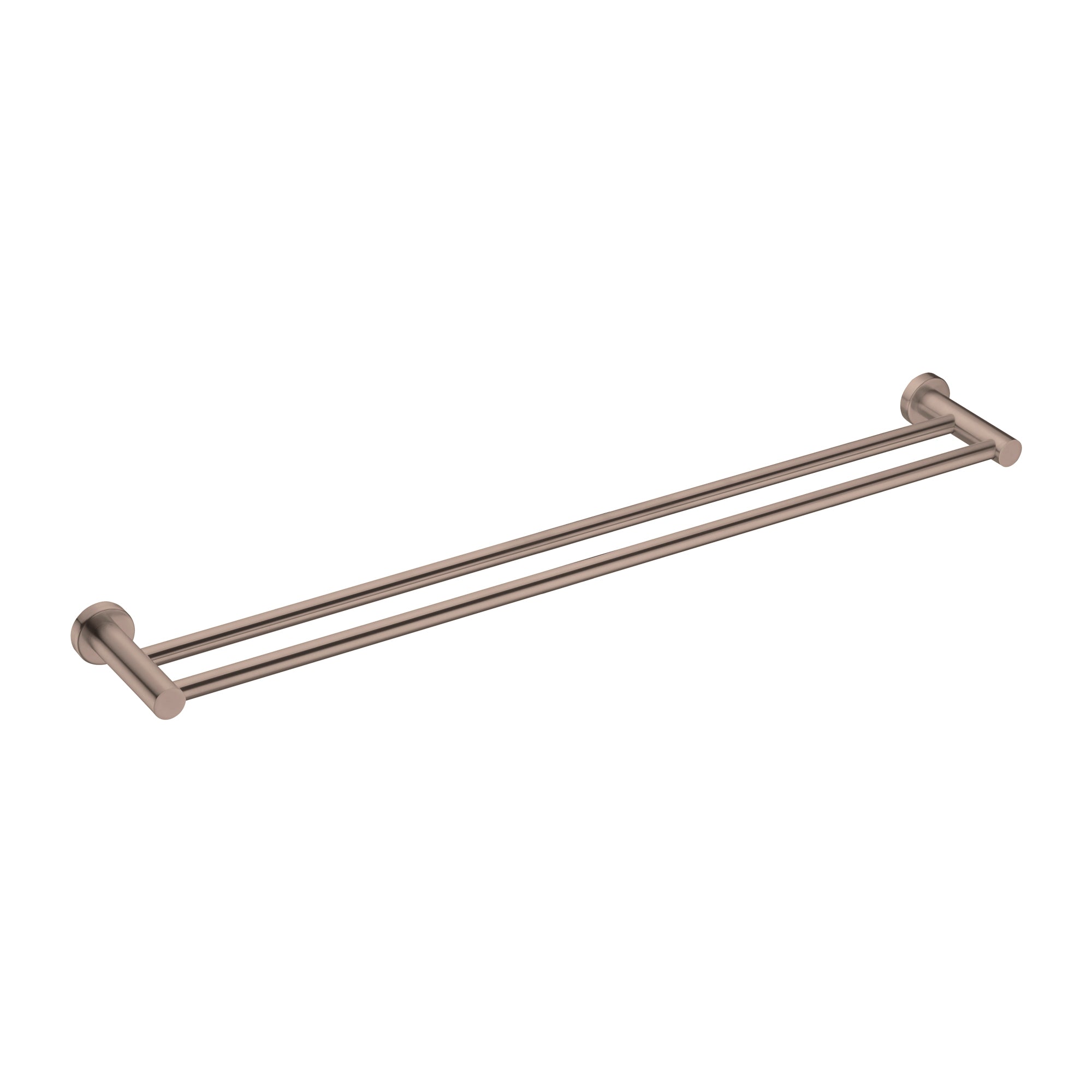 Nero Mecca Double Towel Rail 800mm - Brushed Bronze