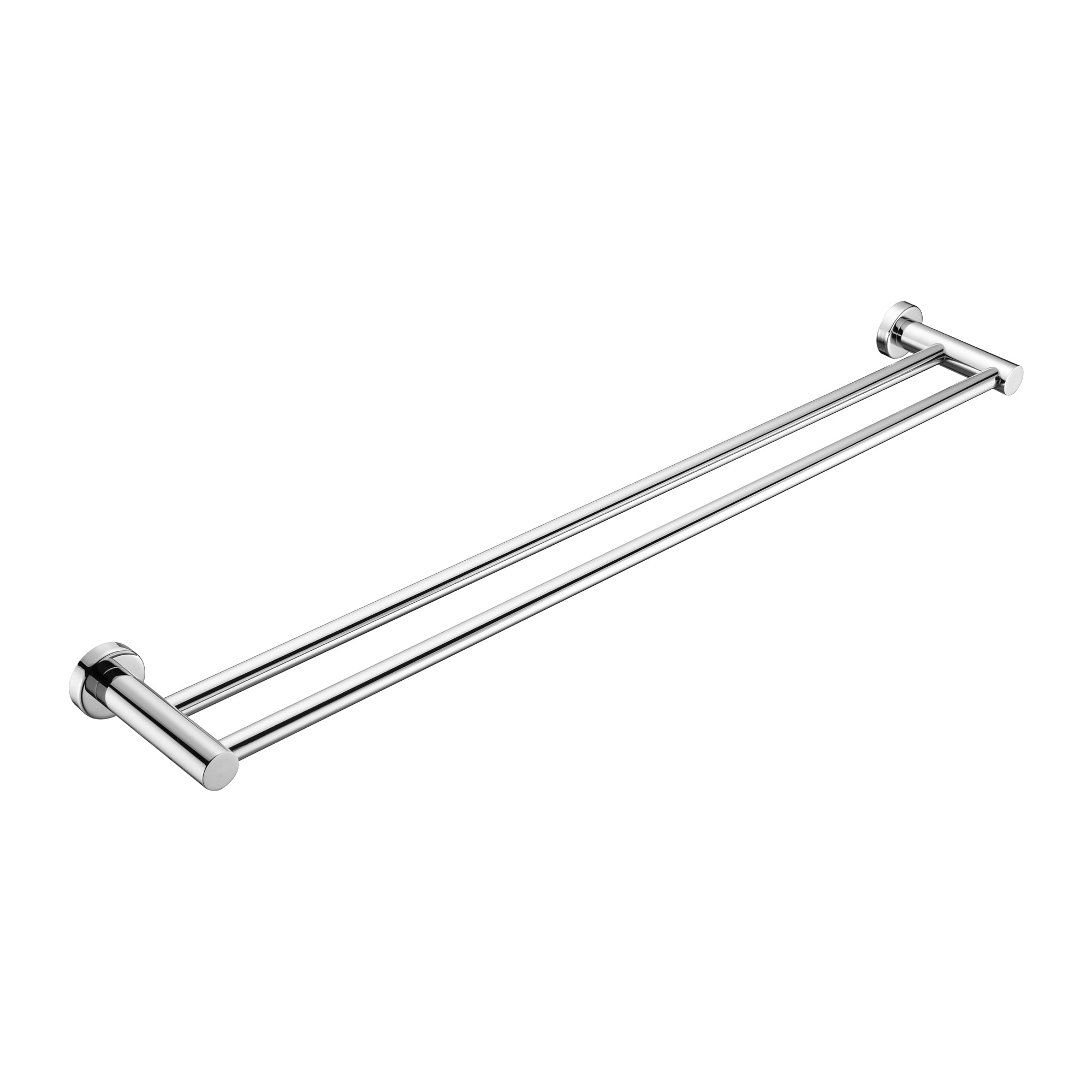 Nero Mecca Double Towel Rail 800mm - Chrome