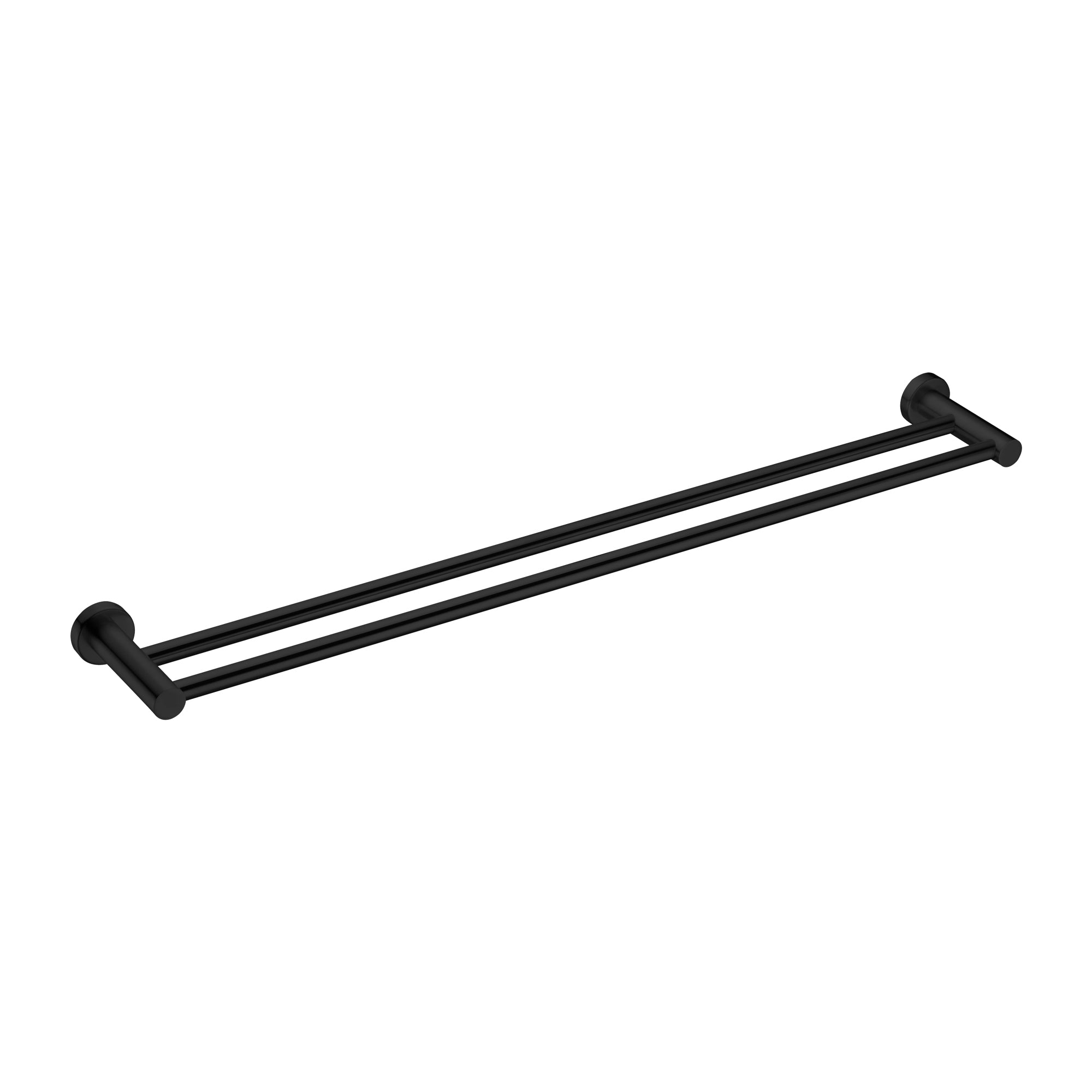 Nero Mecca Double Towel Rail 800mm - Matte Black