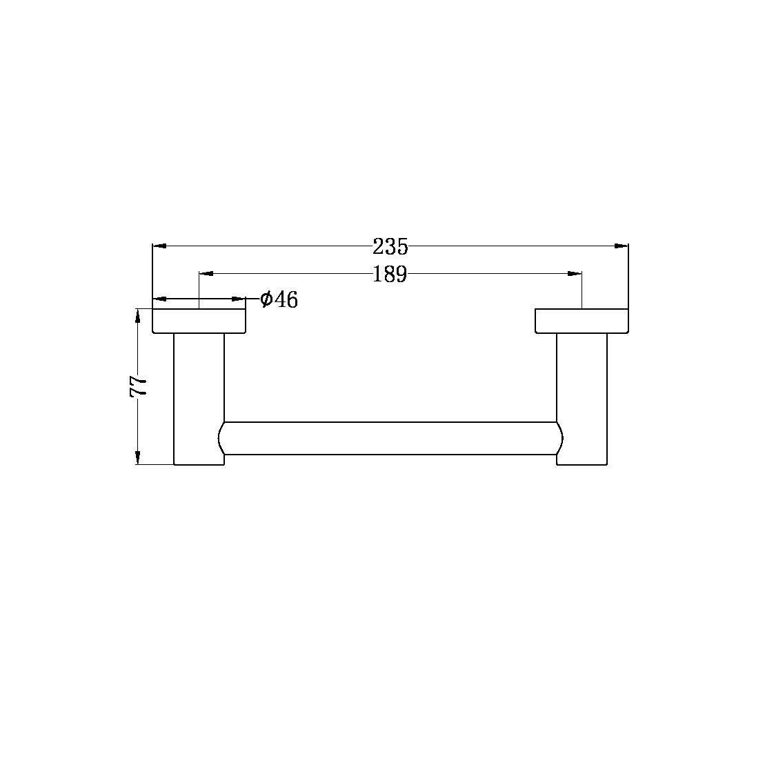 Nero Mecca Hand Towel Rail - Chrome