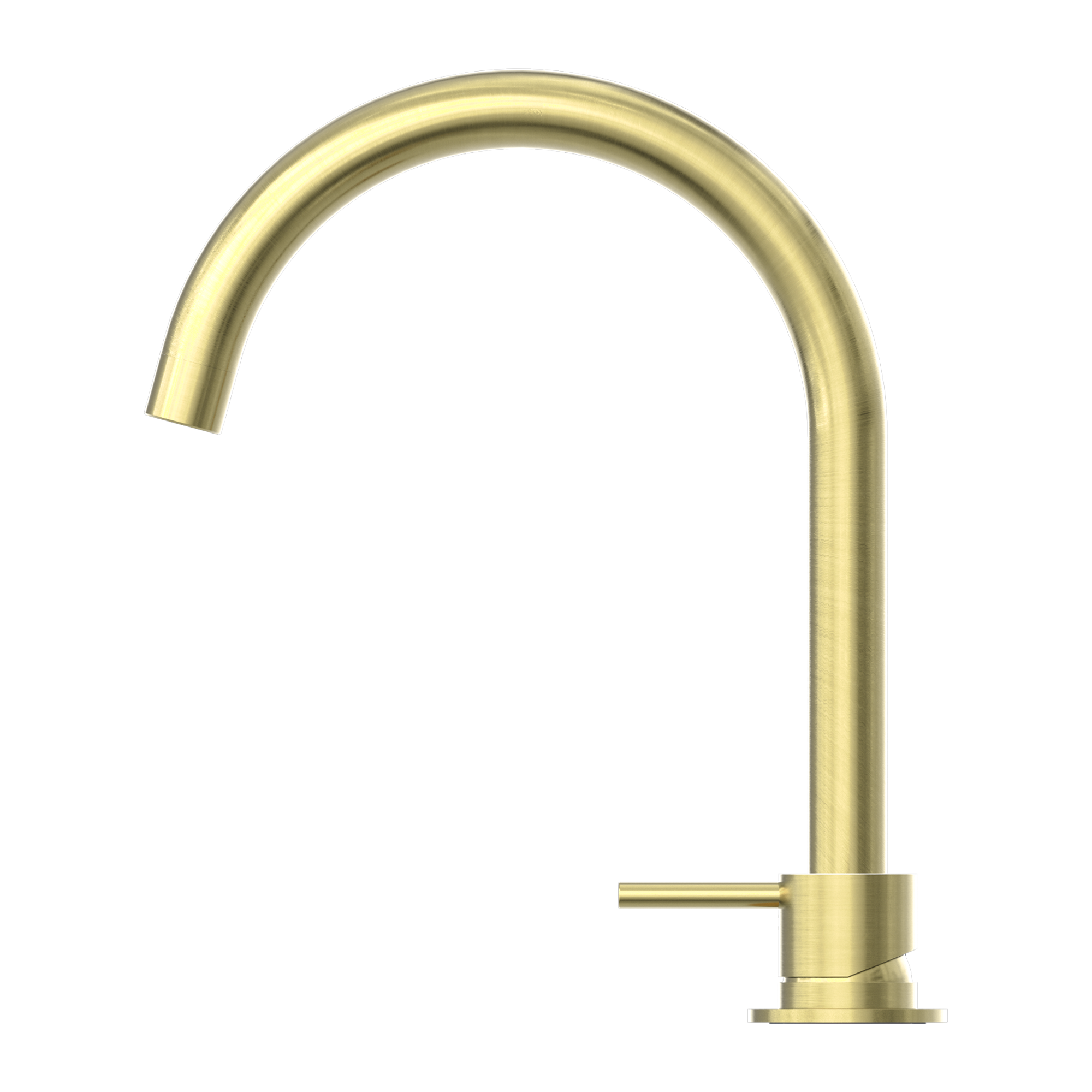 Nero Mecca Hob Basin Mixer Round Spout Brushed Gold