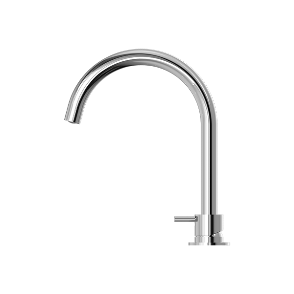 Nero Mecca Hob Basin Mixer Round Spout - Chrome