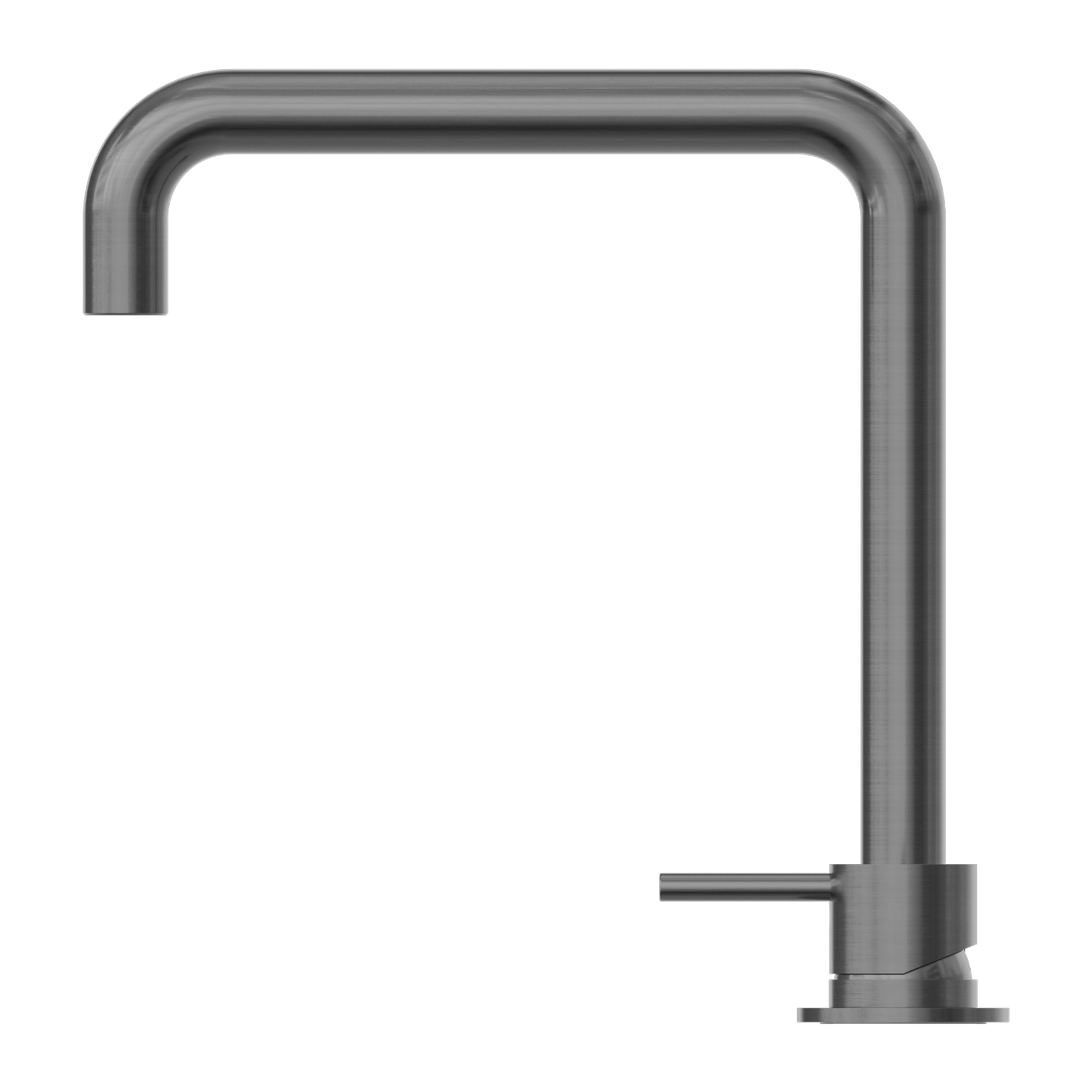 Nero Mecca Hob Basin Mixer Square Spout - Gun Metal Grey