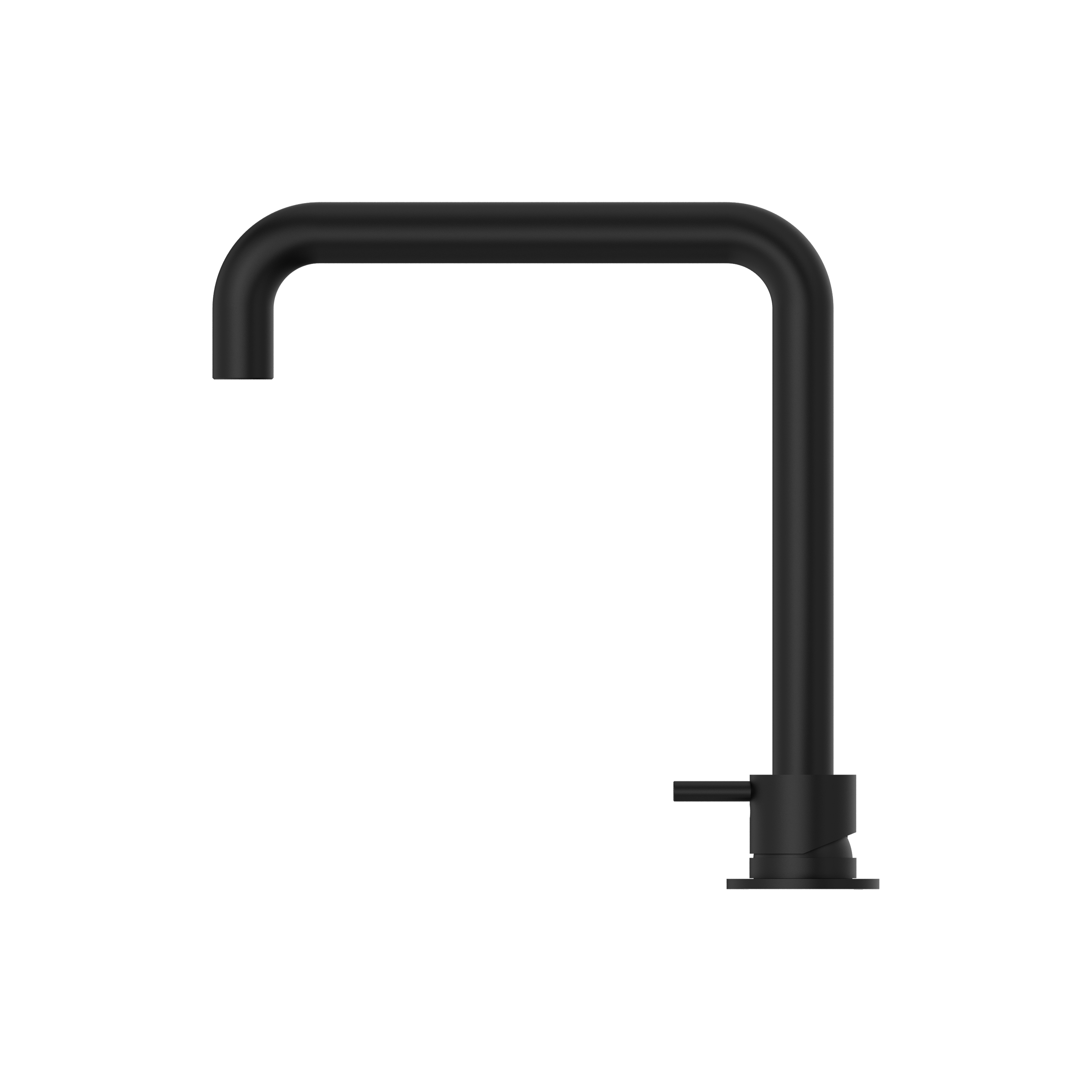 Nero Mecca Hob Basin Mixer Square Spout - Matte Black