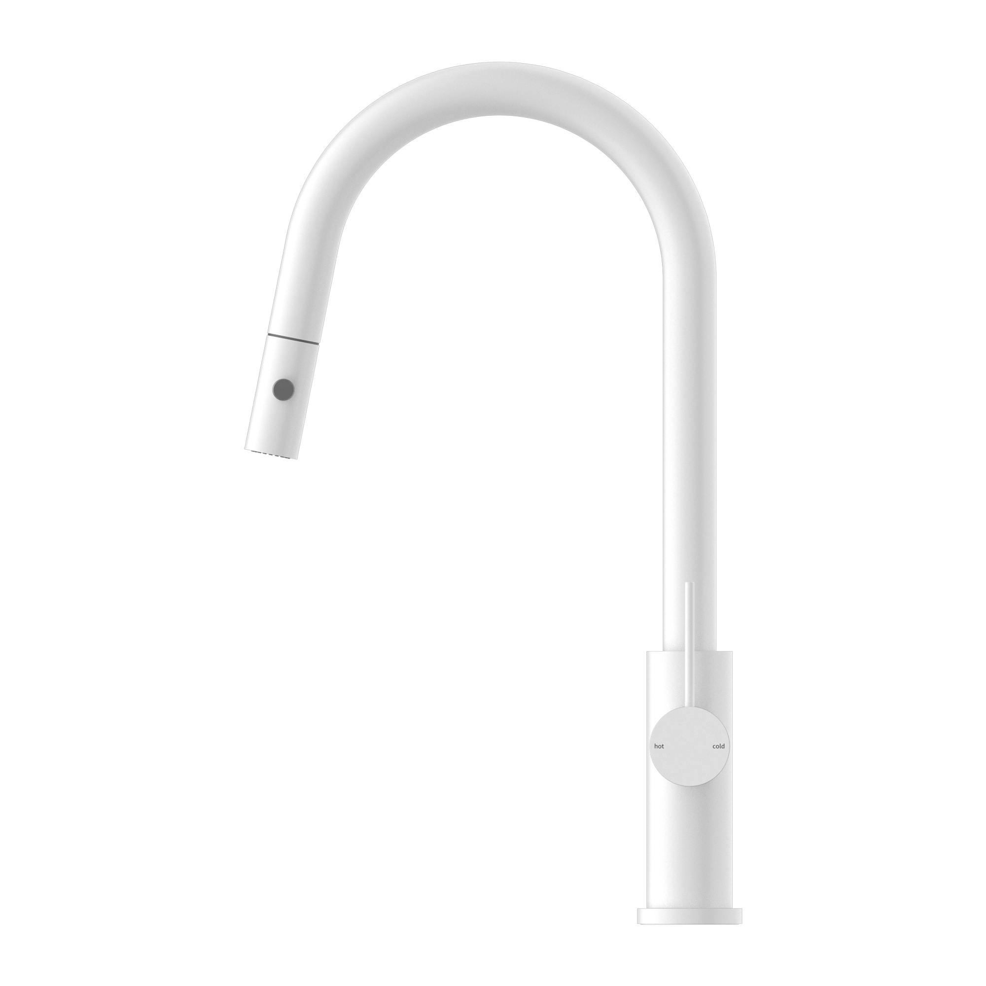 Nero Mecca Pull Out Sink Mixer With Vegie Spray Function - Matte White