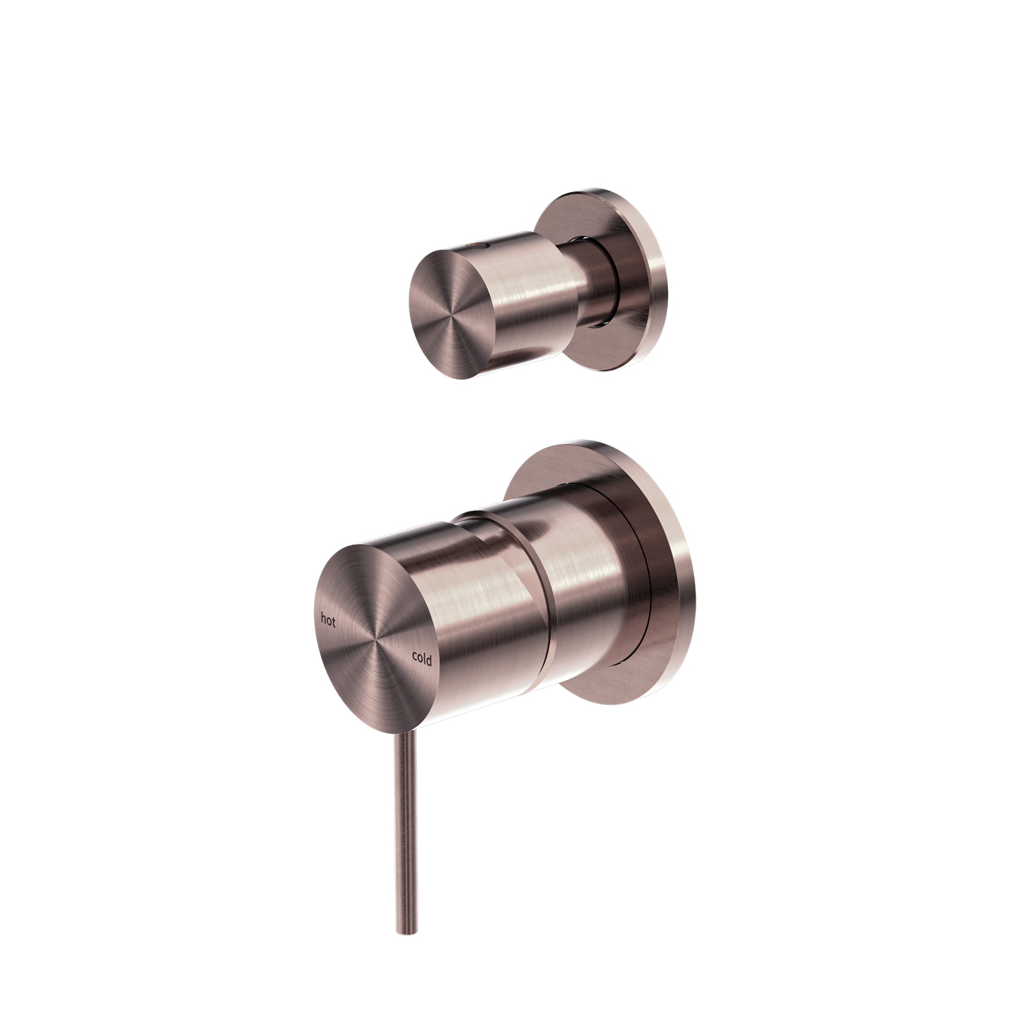 Nero Mecca Shower Mixer With Diverter Separate Back Plate - Brushed Bronze