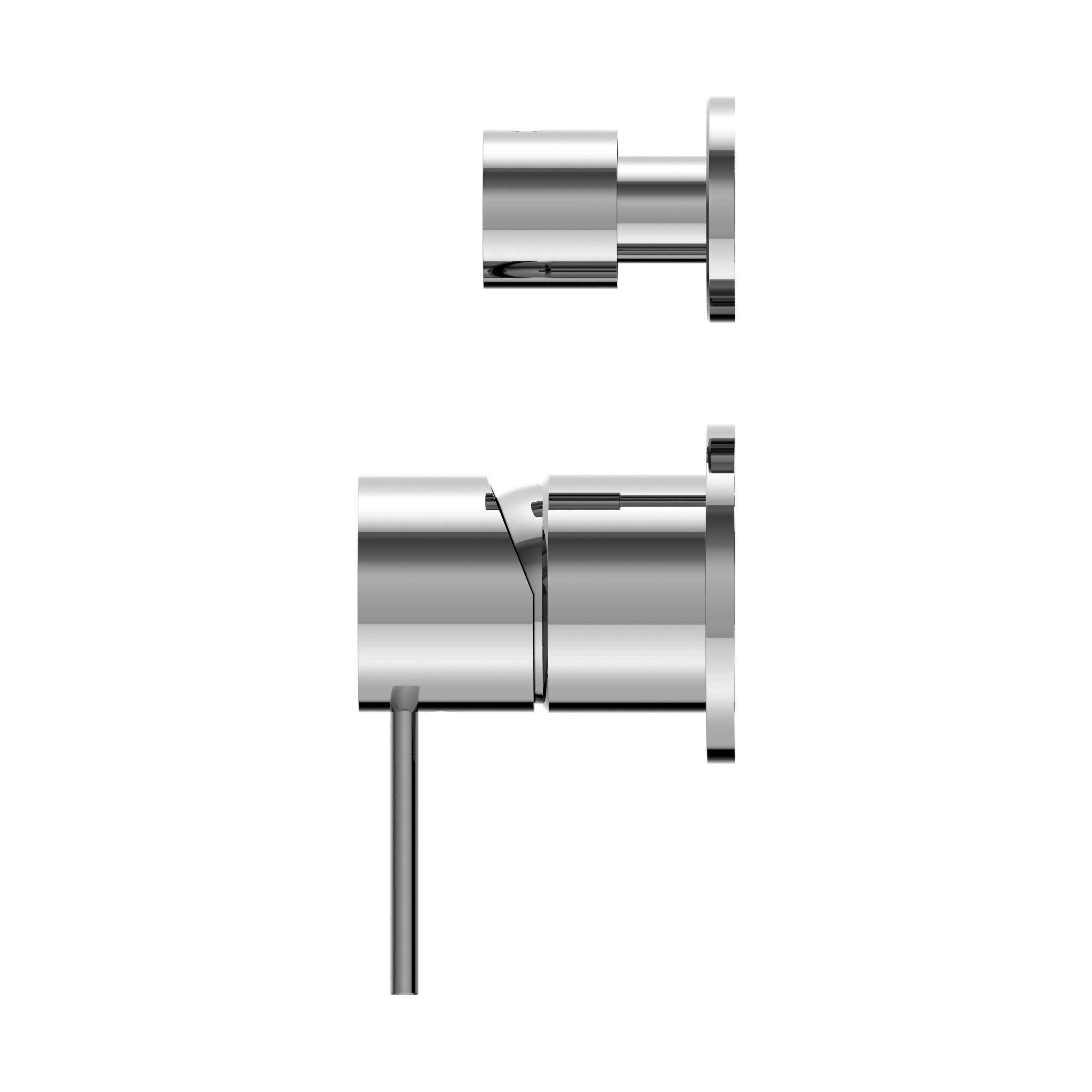 Nero Mecca Shower Mixer With Diverter Separate Back Plate - Chrome