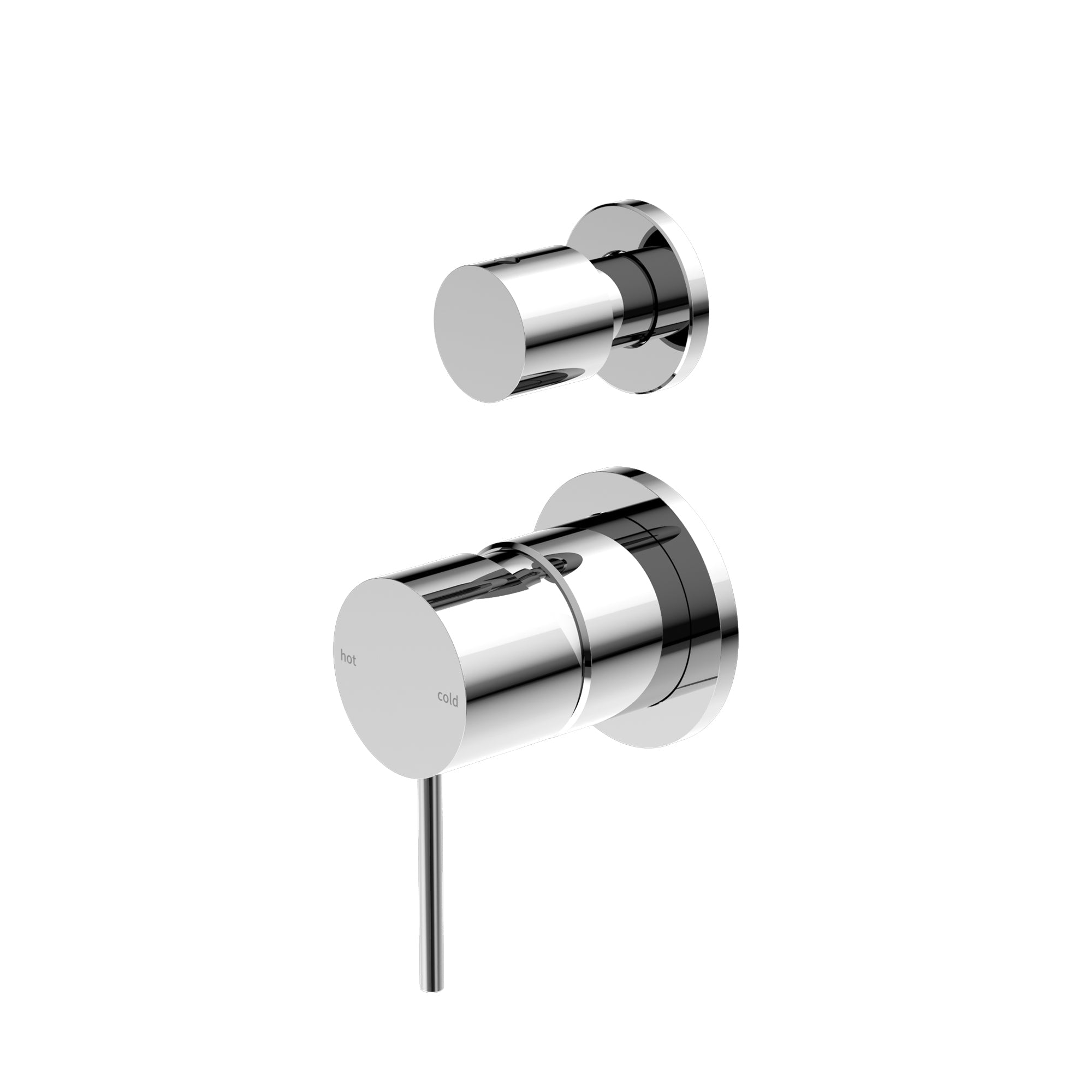 Nero Mecca Shower Mixer With Diverter Separate Back Plate - Chrome