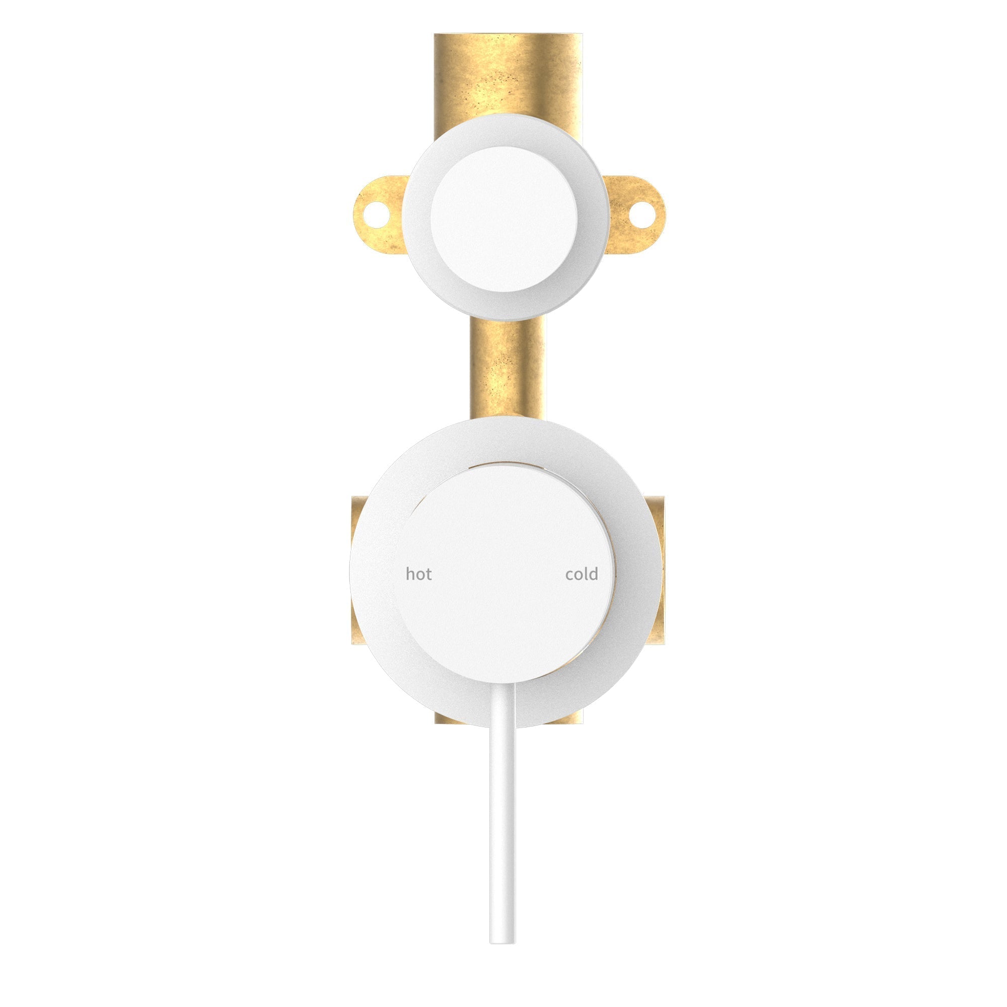 Nero Mecca Shower Mixer With Diverter Separate Back Plate - Matte White