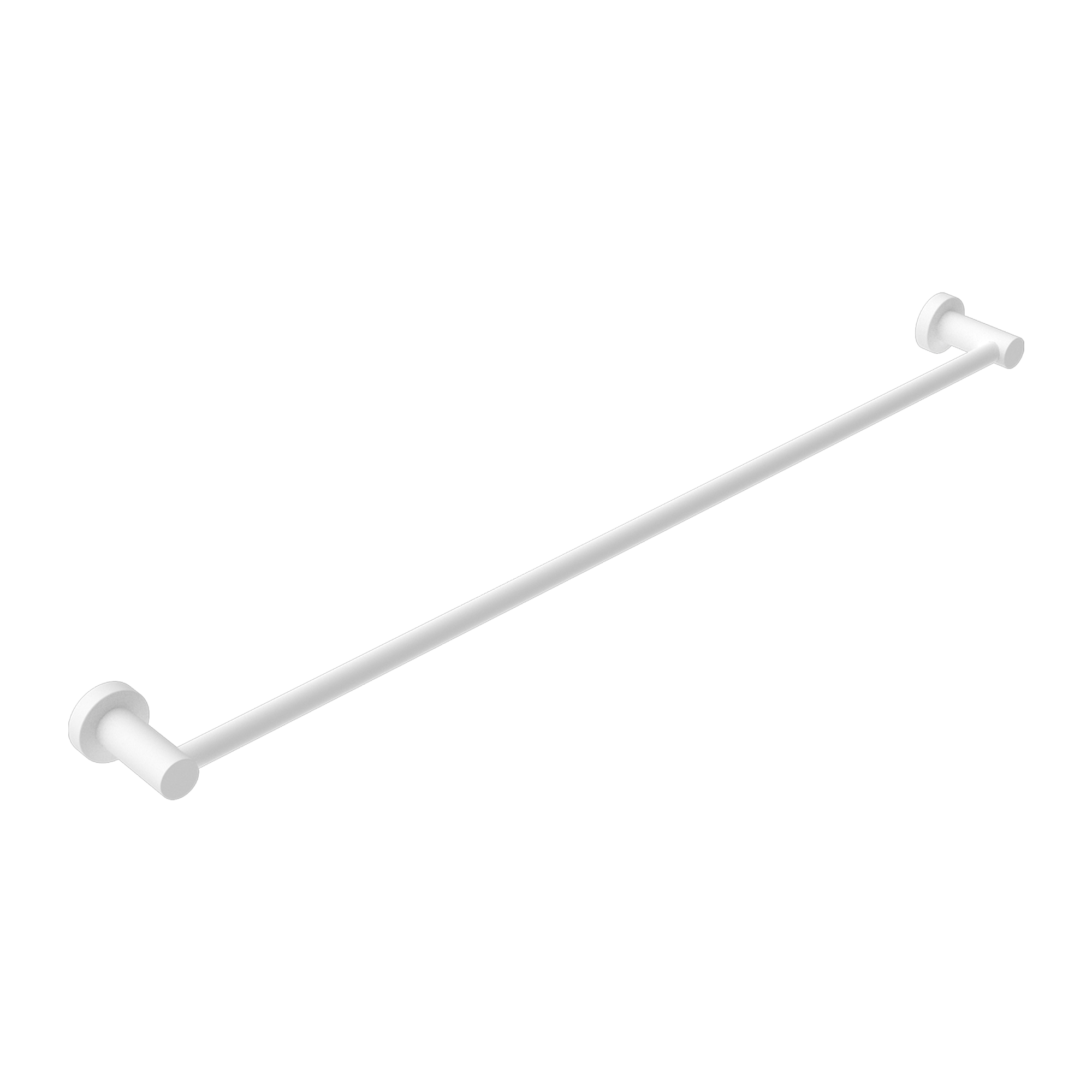 Nero Mecca Single Towel Rail 800mm - Matte White