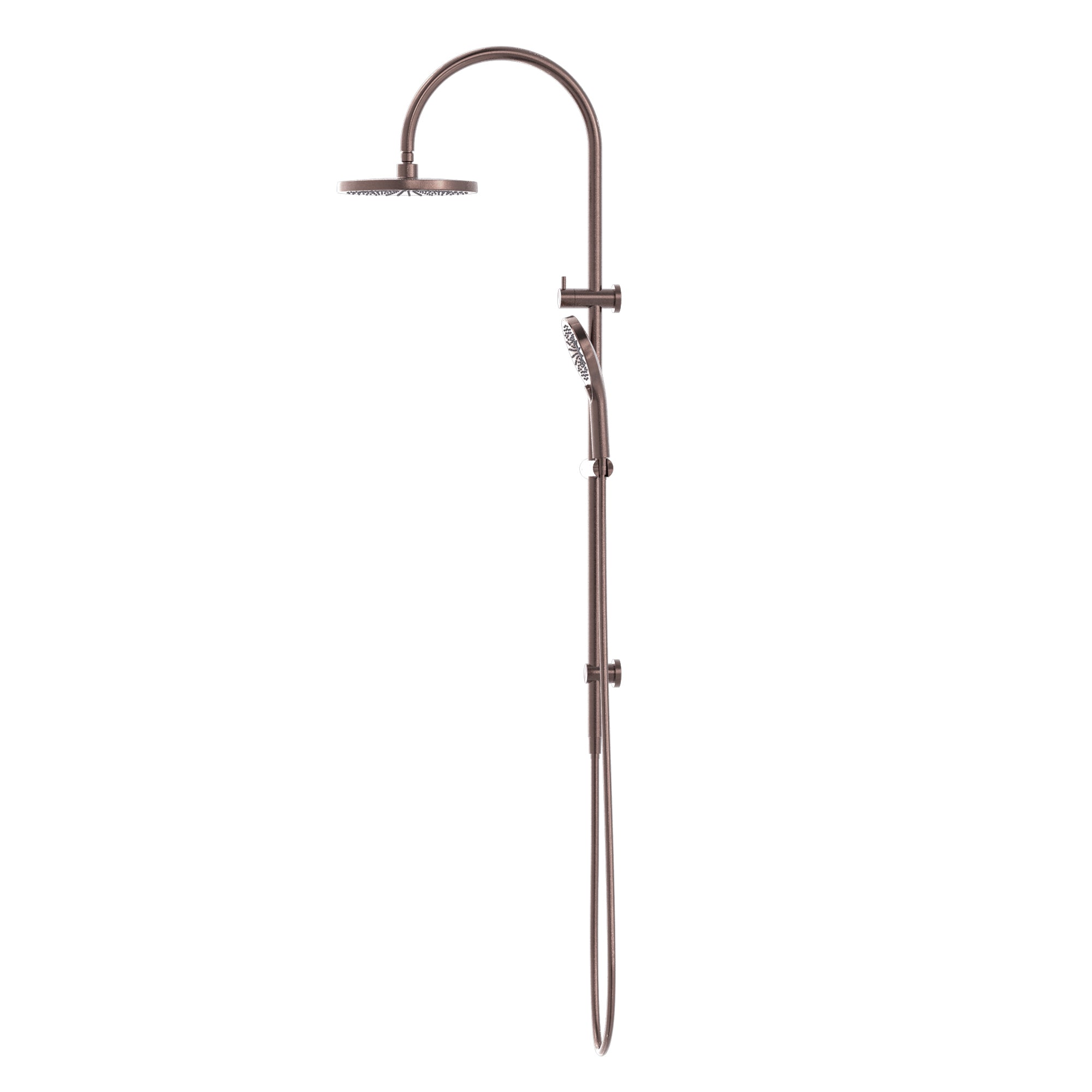 Nero Mecca Twin Shower - Brushed Bronze