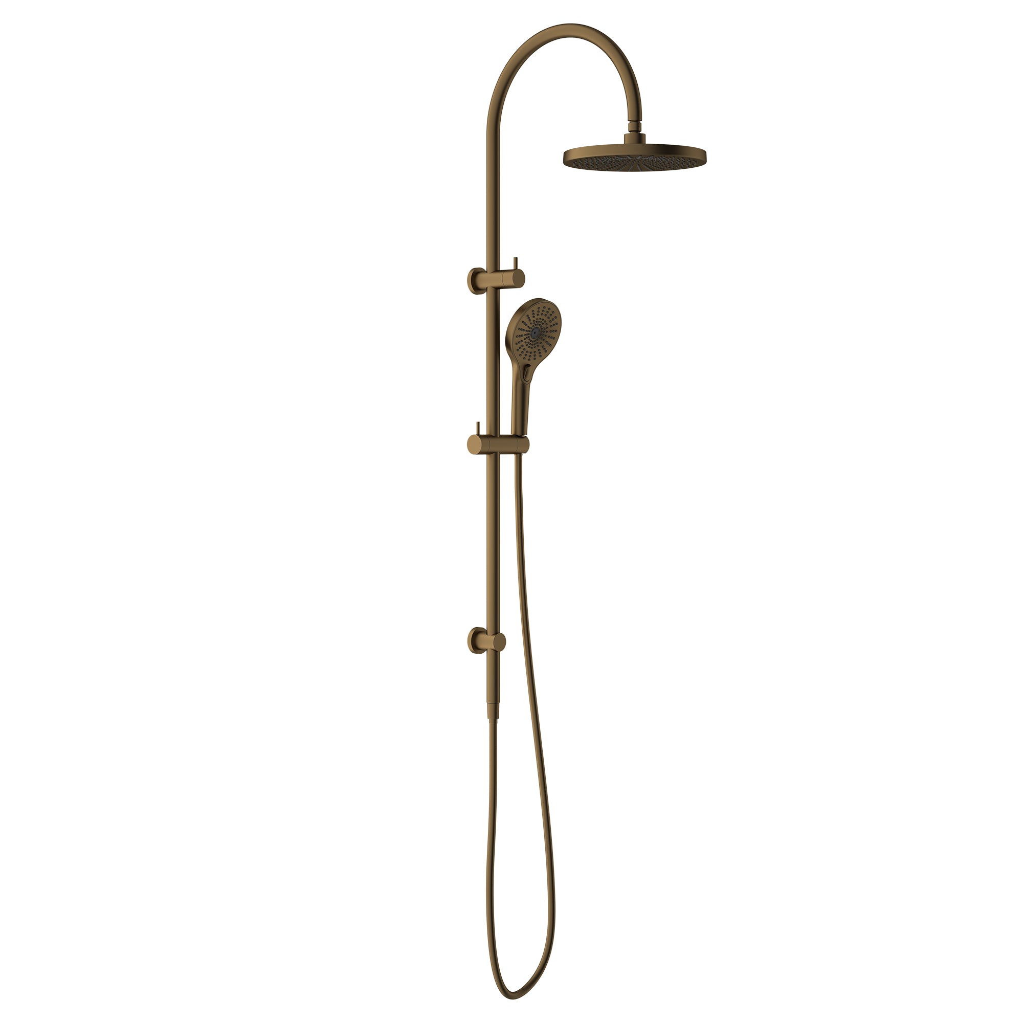 Nero Mecca Twin Shower - Brushed Bronze