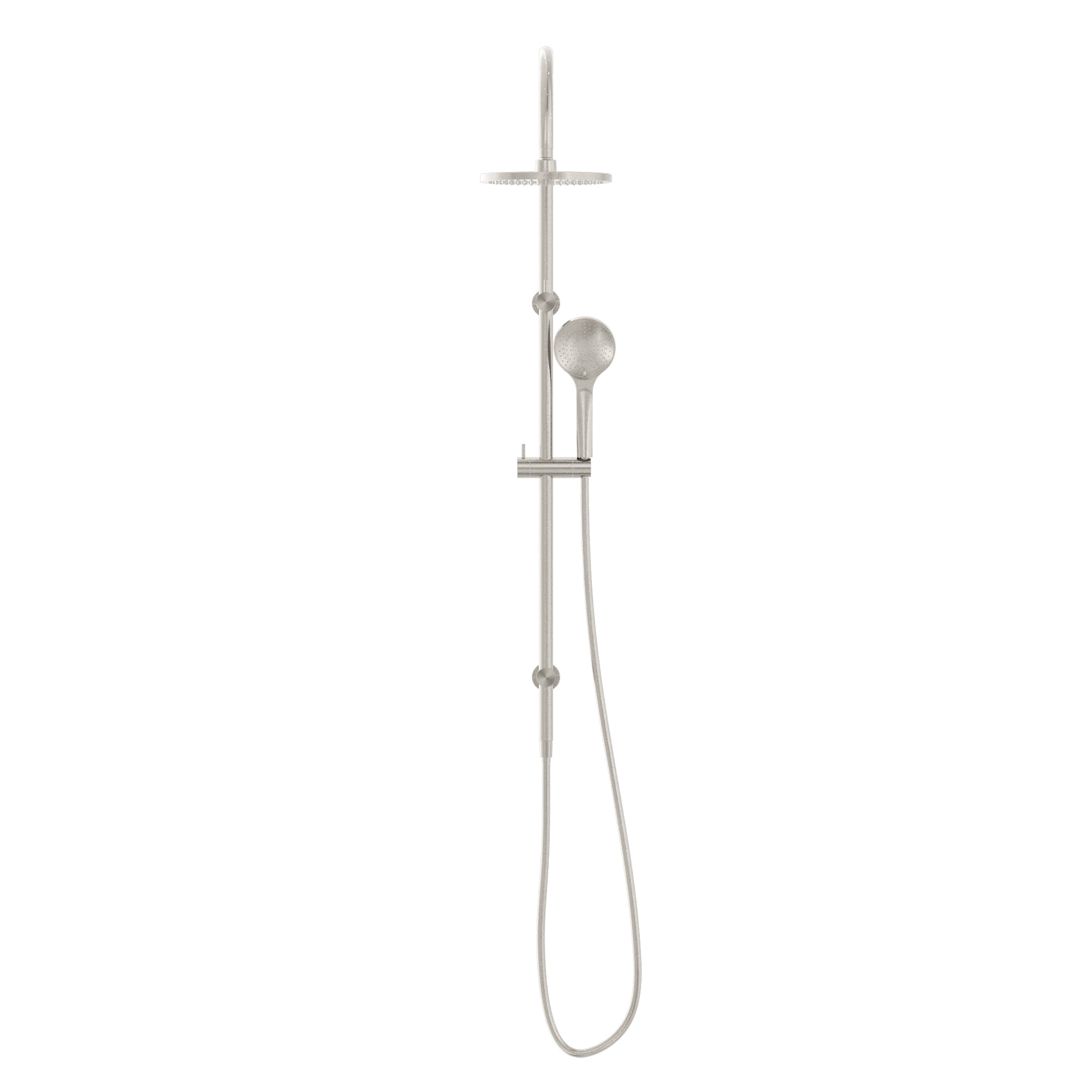 Nero Mecca Twin Shower With Air Shower - Brushed Nickel