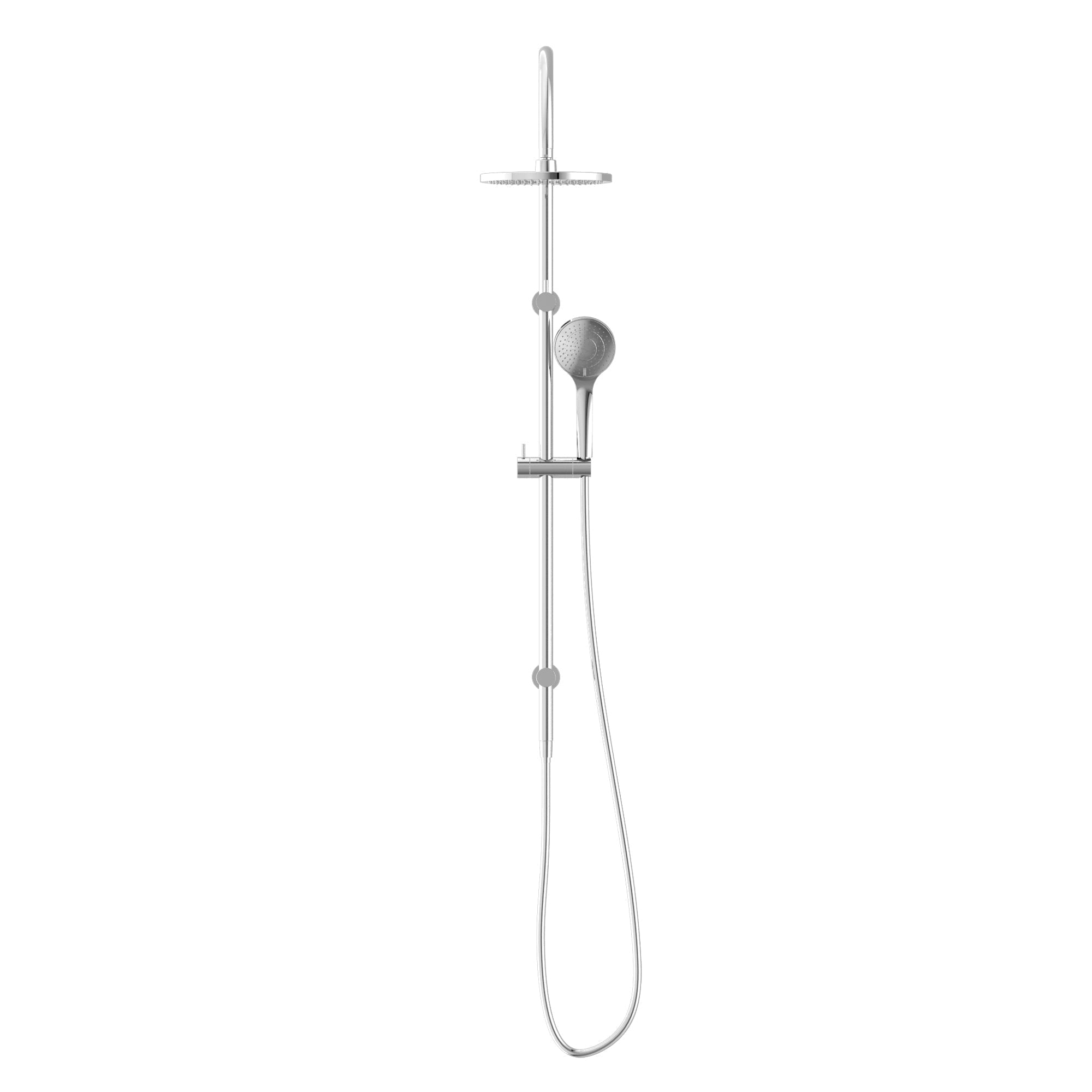 Nero Mecca Twin Shower With Air Shower - Chrome