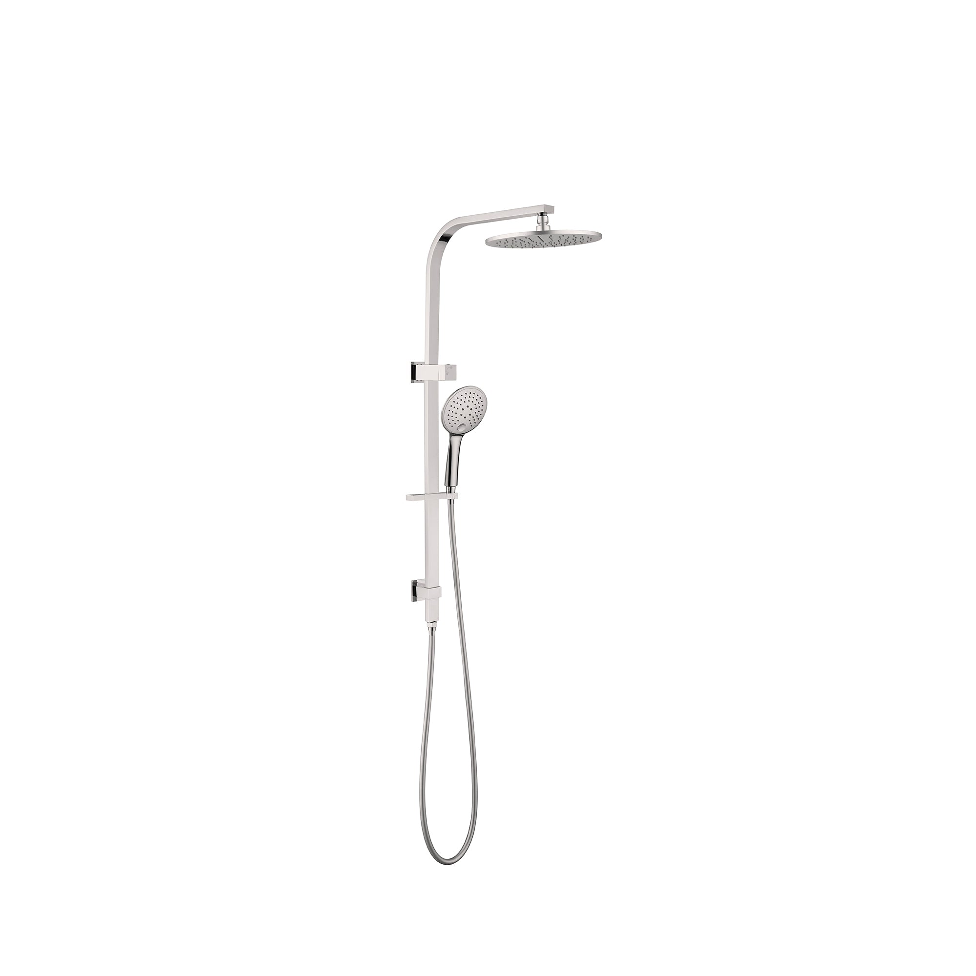 Nero Mecca/Bianca Shower Set Round Head - Brushed Nickel