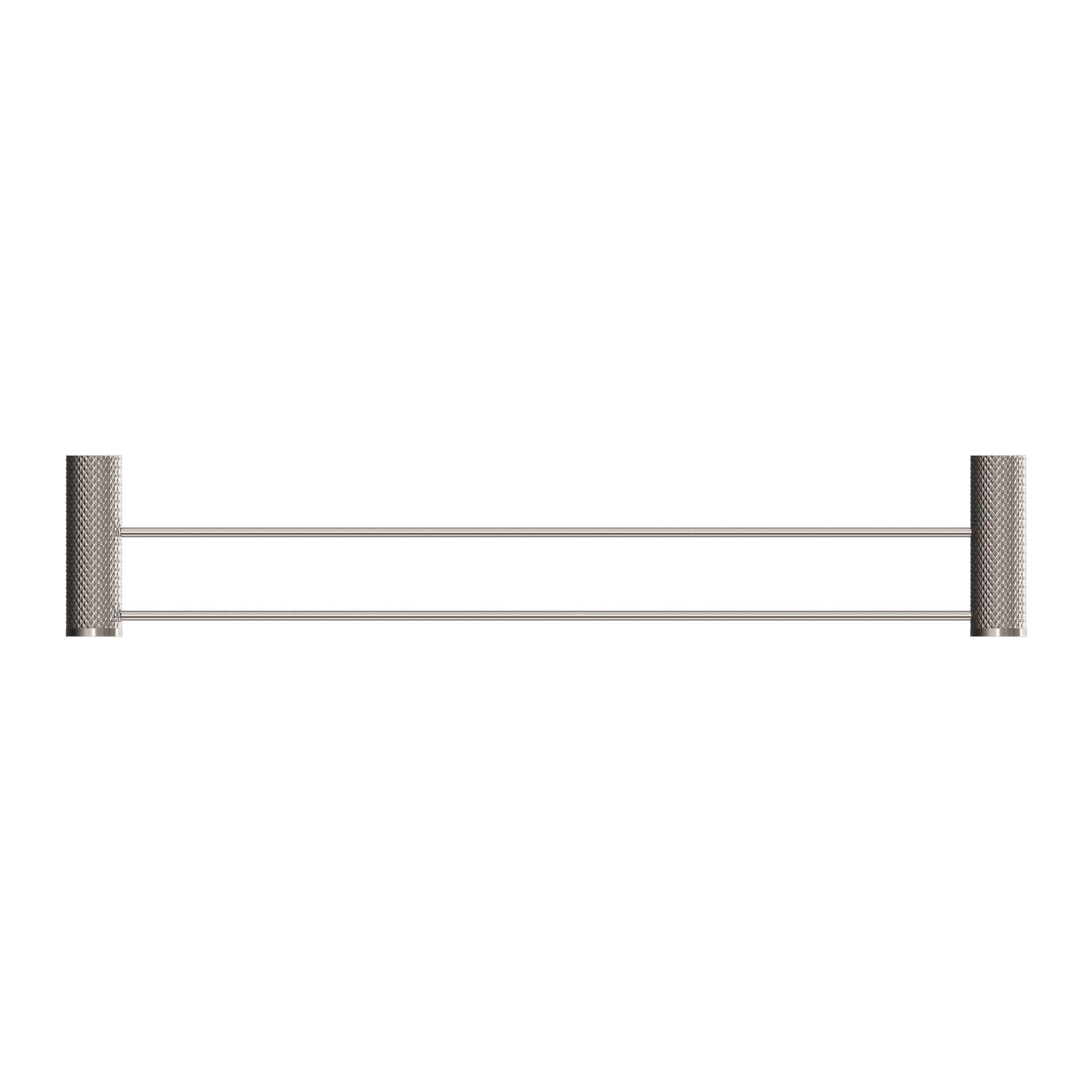 Nero Opal Double Towel Rail 600mm - Brushed Nickel