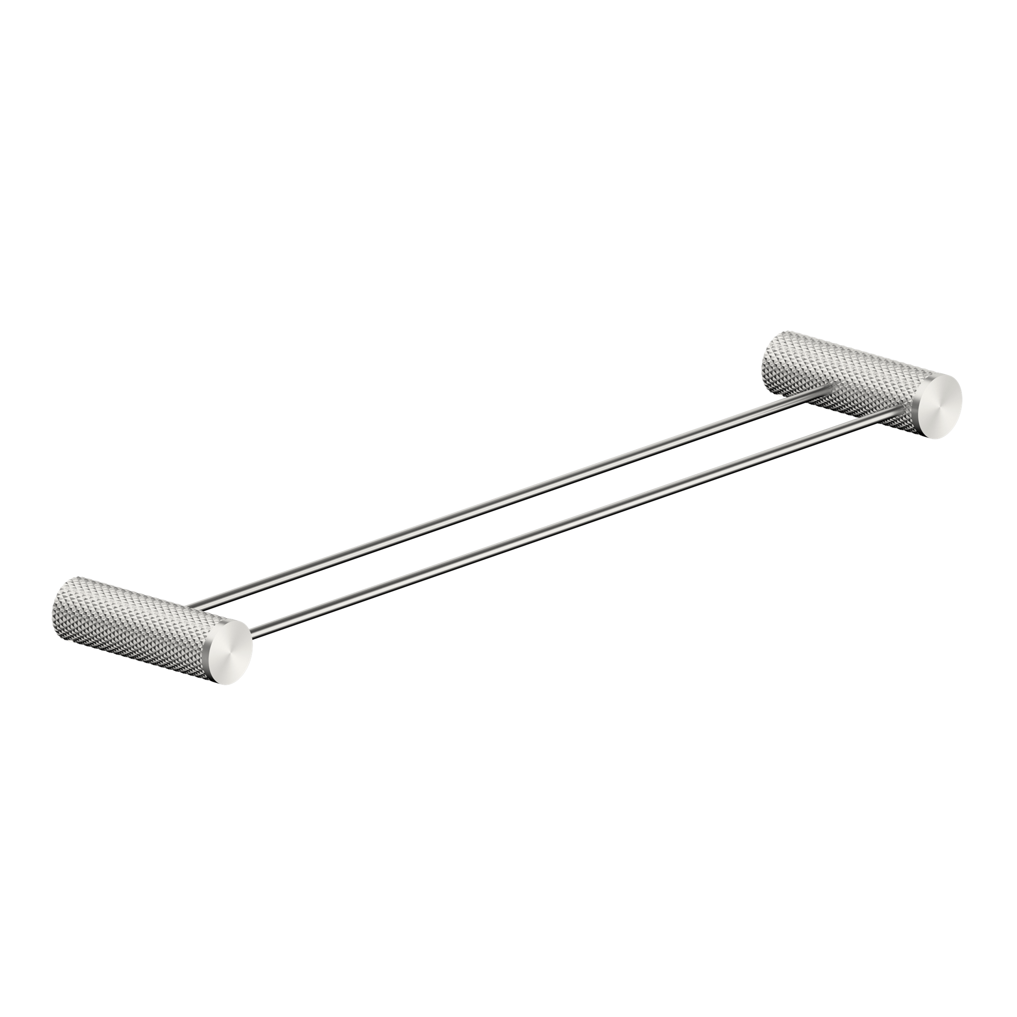 Nero Opal Double Towel Rail 600mm - Brushed Nickel