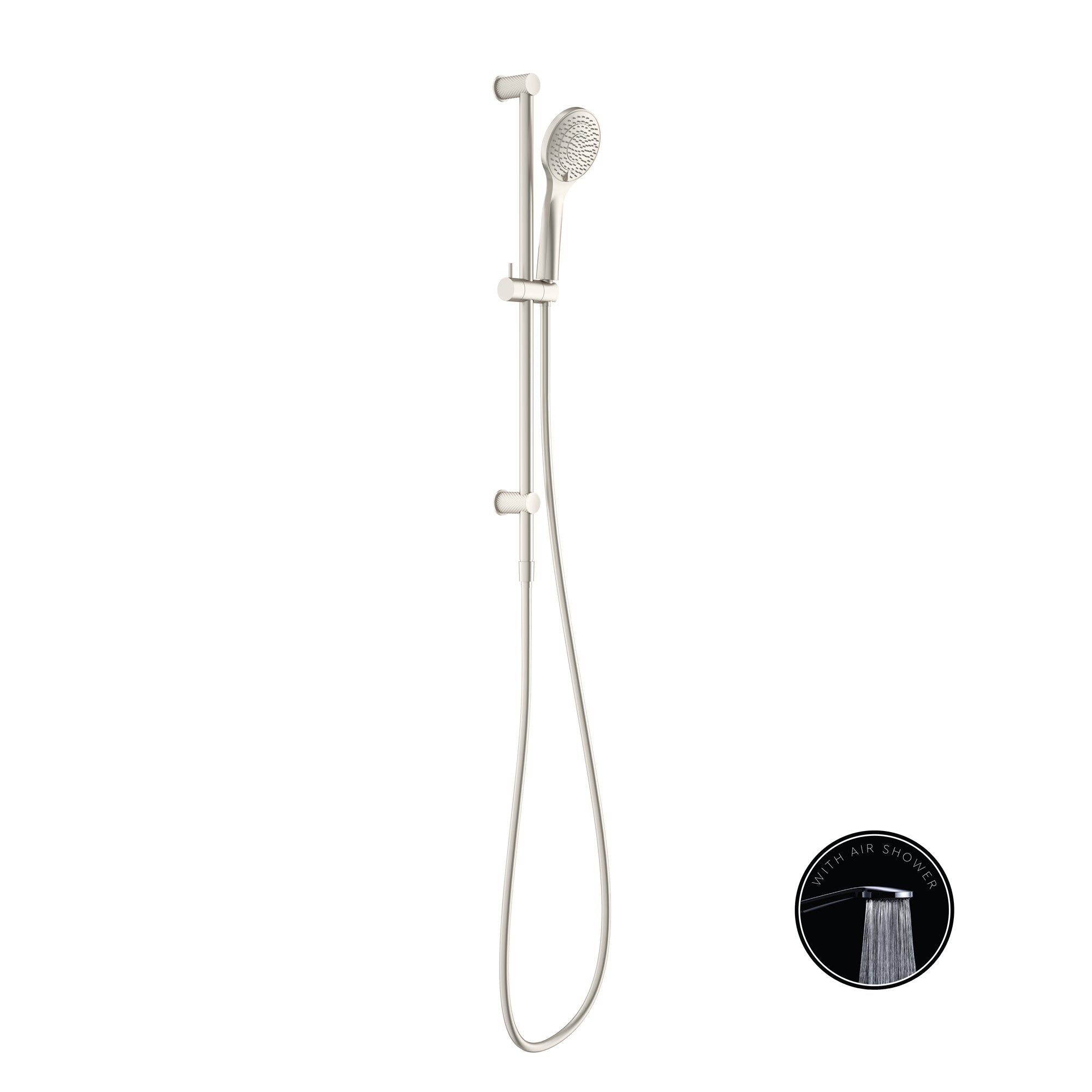 Nero Opal Rail Shower With Air Shower - Brushed Nickel