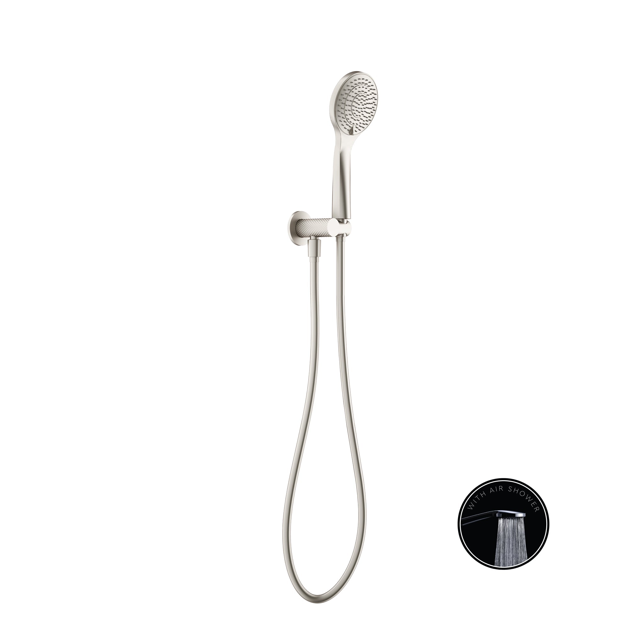 Nero Opal Shower Bracket With Air Shower - Brushed Nickel