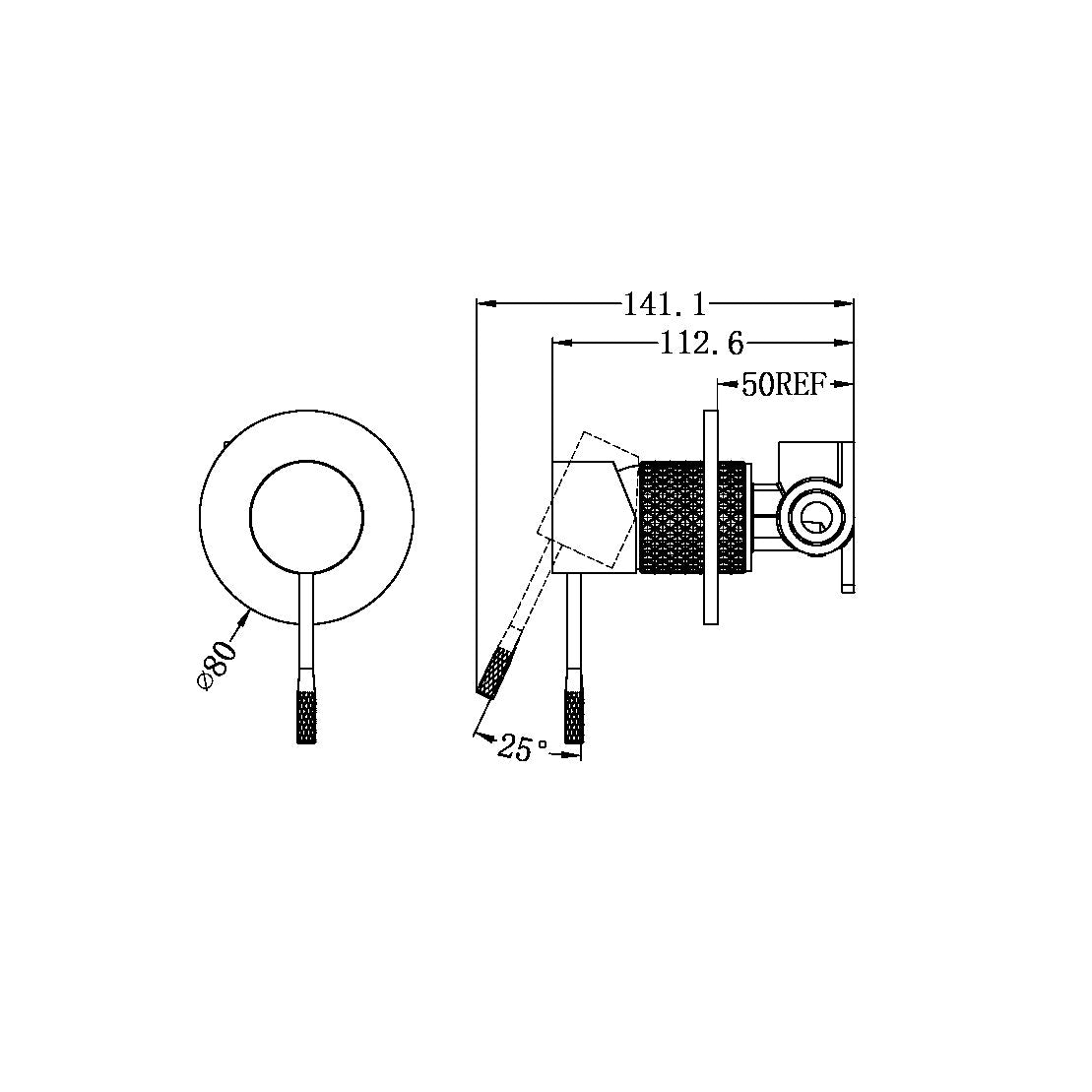 Nero Opal Shower Mixer - Brushed Nickel