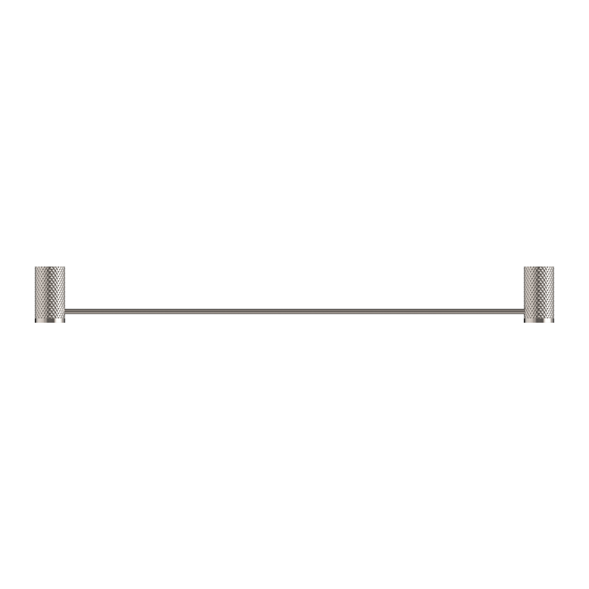 Nero Opal Single Towel Rail 600mm - Brushed Nickel