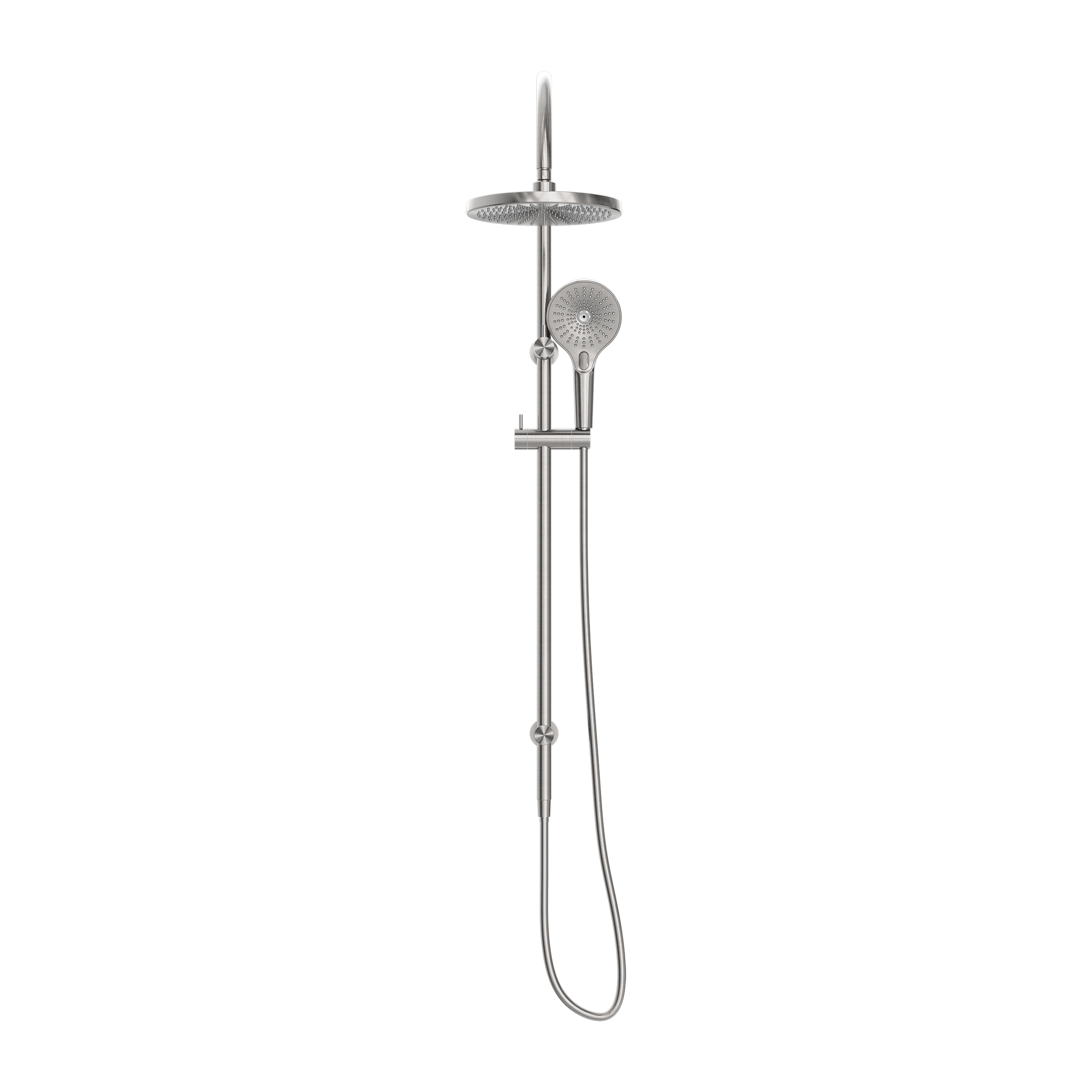 Nero Opal Twin Shower Set - Brushed Nickel