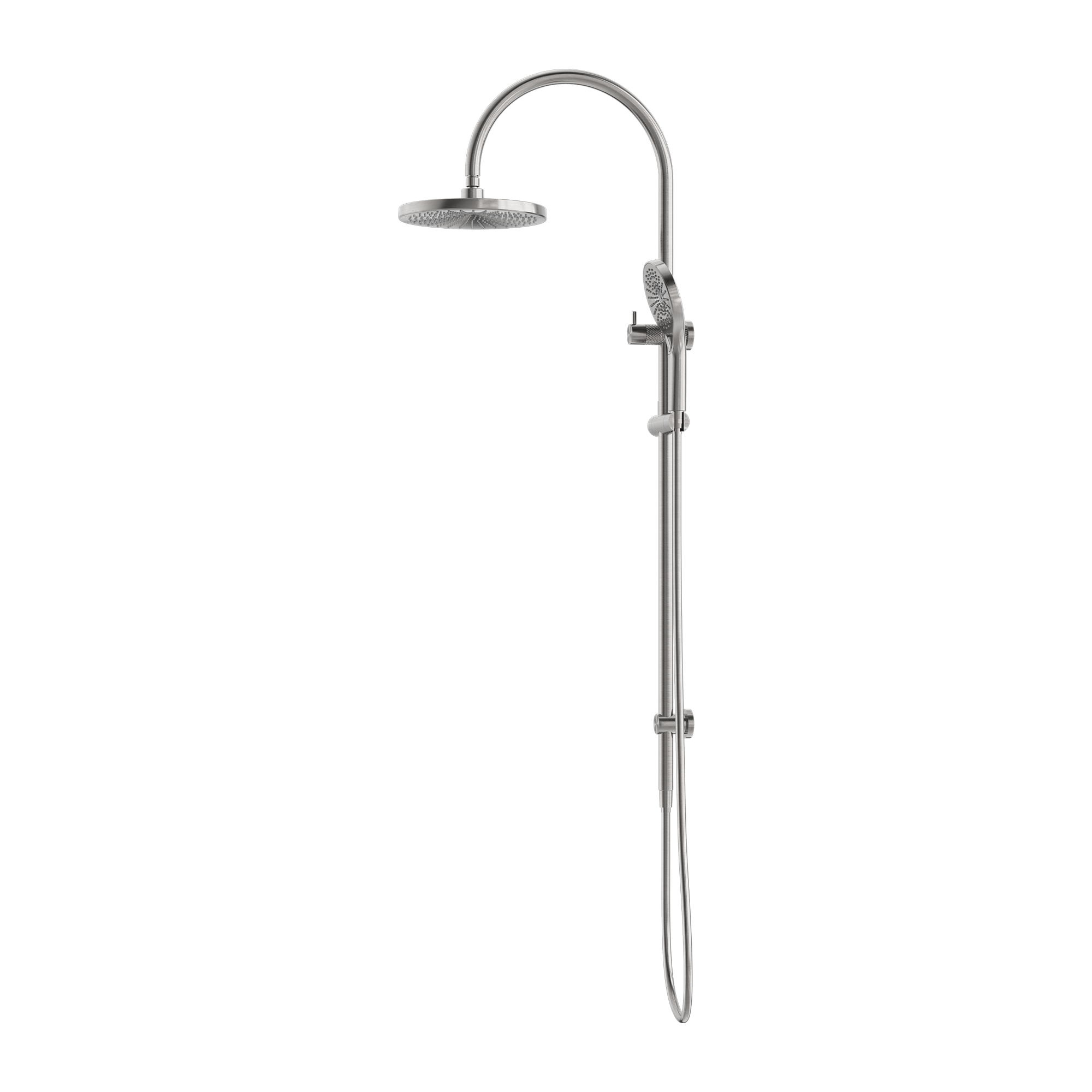 Nero Opal Twin Shower Set - Brushed Nickel