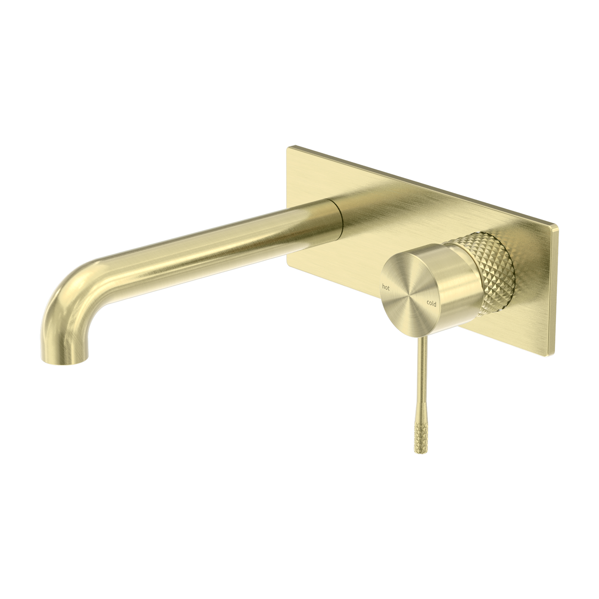 Nero Opal Wall Basin/Bath Mixer - Brushed Gold