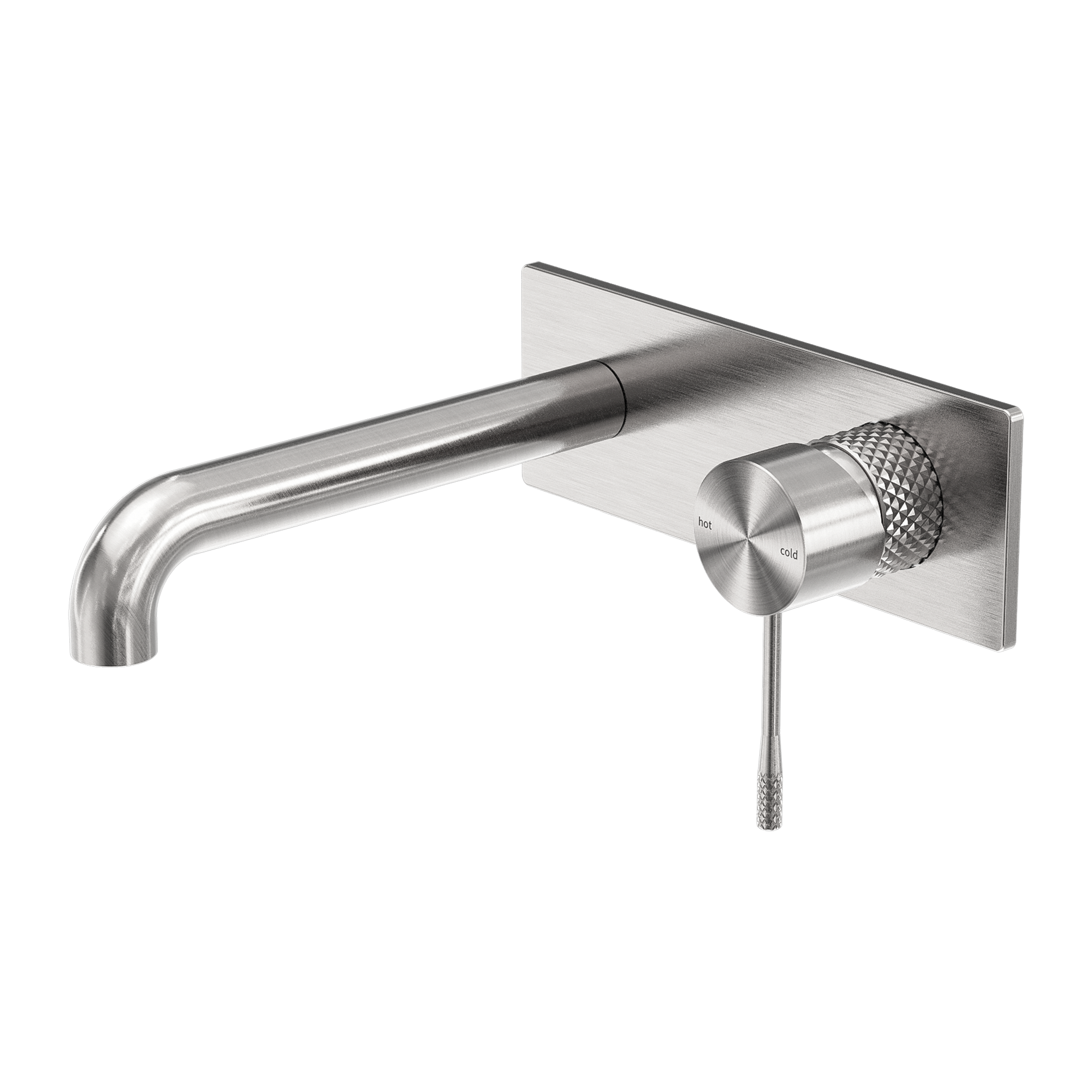 Nero Opal Wall Basin/Bath Mixer - Brushed Nickel