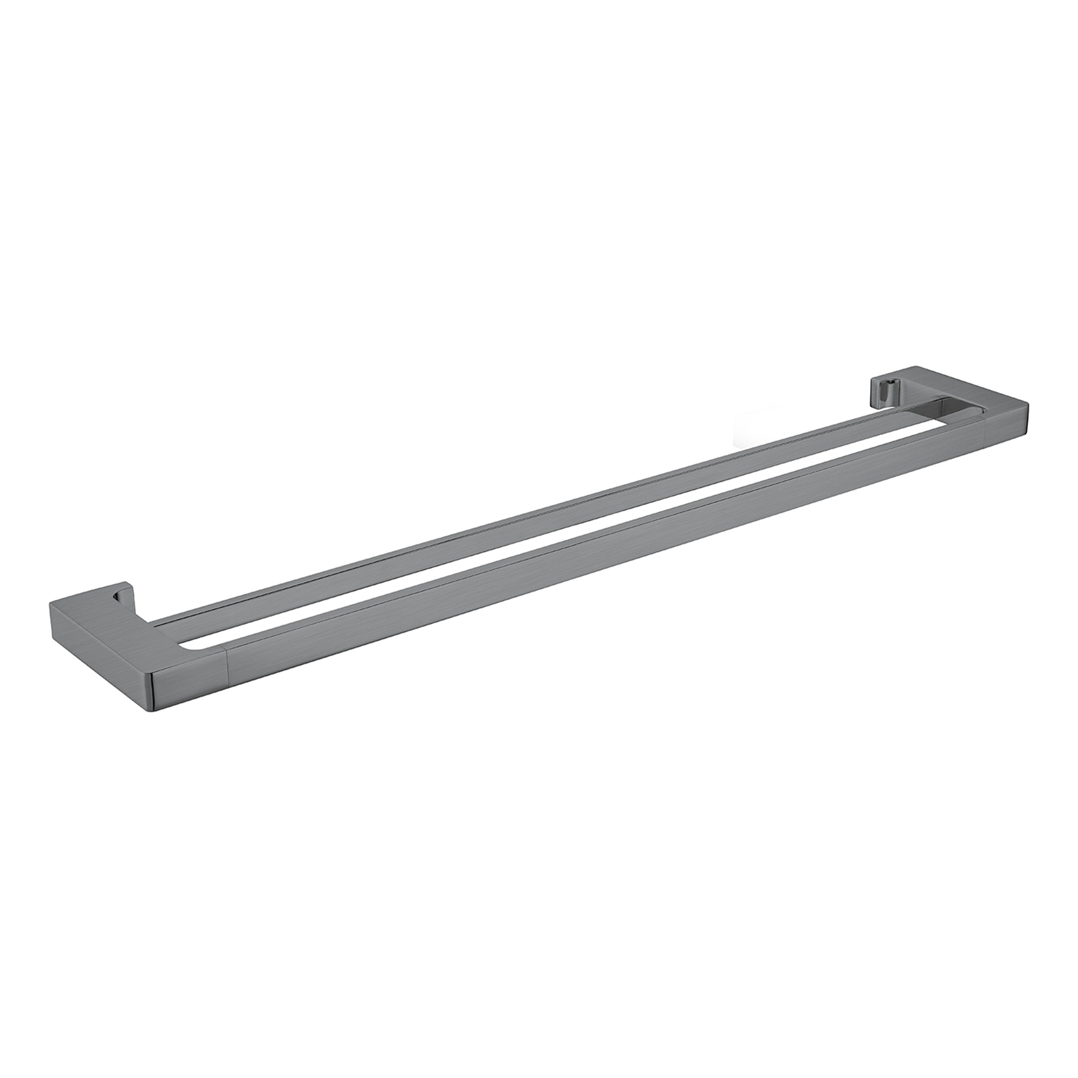 Nero Pearl Double Towel Rail 800mm - Gun Metal Grey