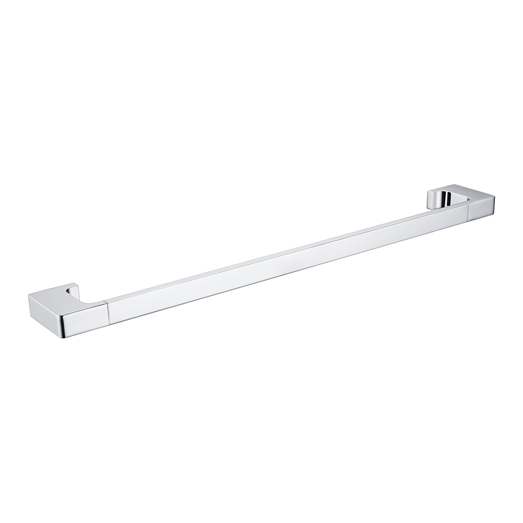 Nero Pearl Single Towel Rail 600mm - Chrome