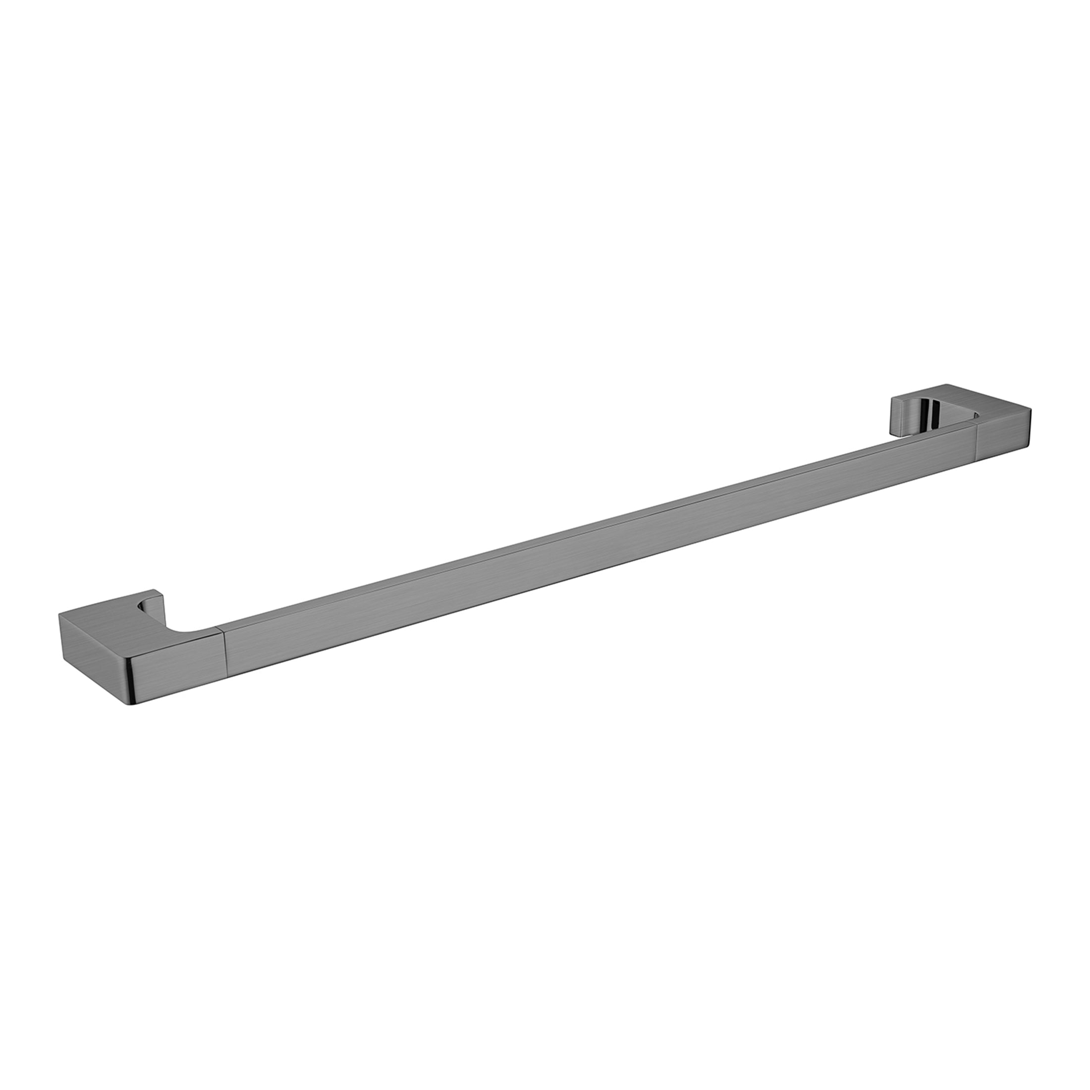 Nero Pearl Single Towel Rail 600mm - Gun Metal Grey